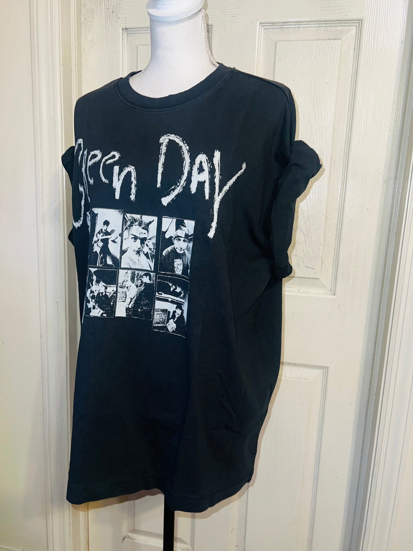 Green Day Oversized Distressed Tee