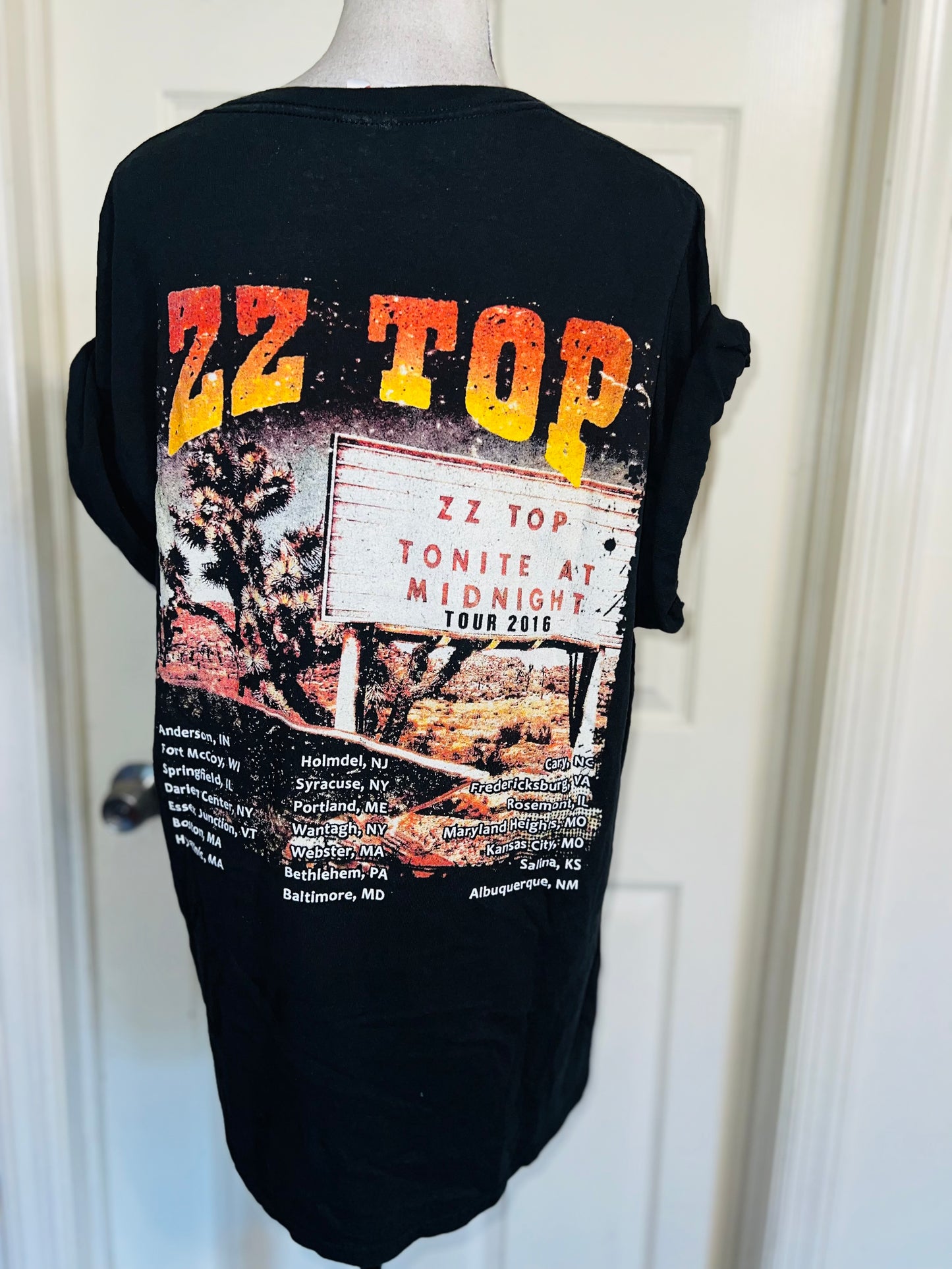 ZZ Top Double Sided Oversized Distressed Tee
