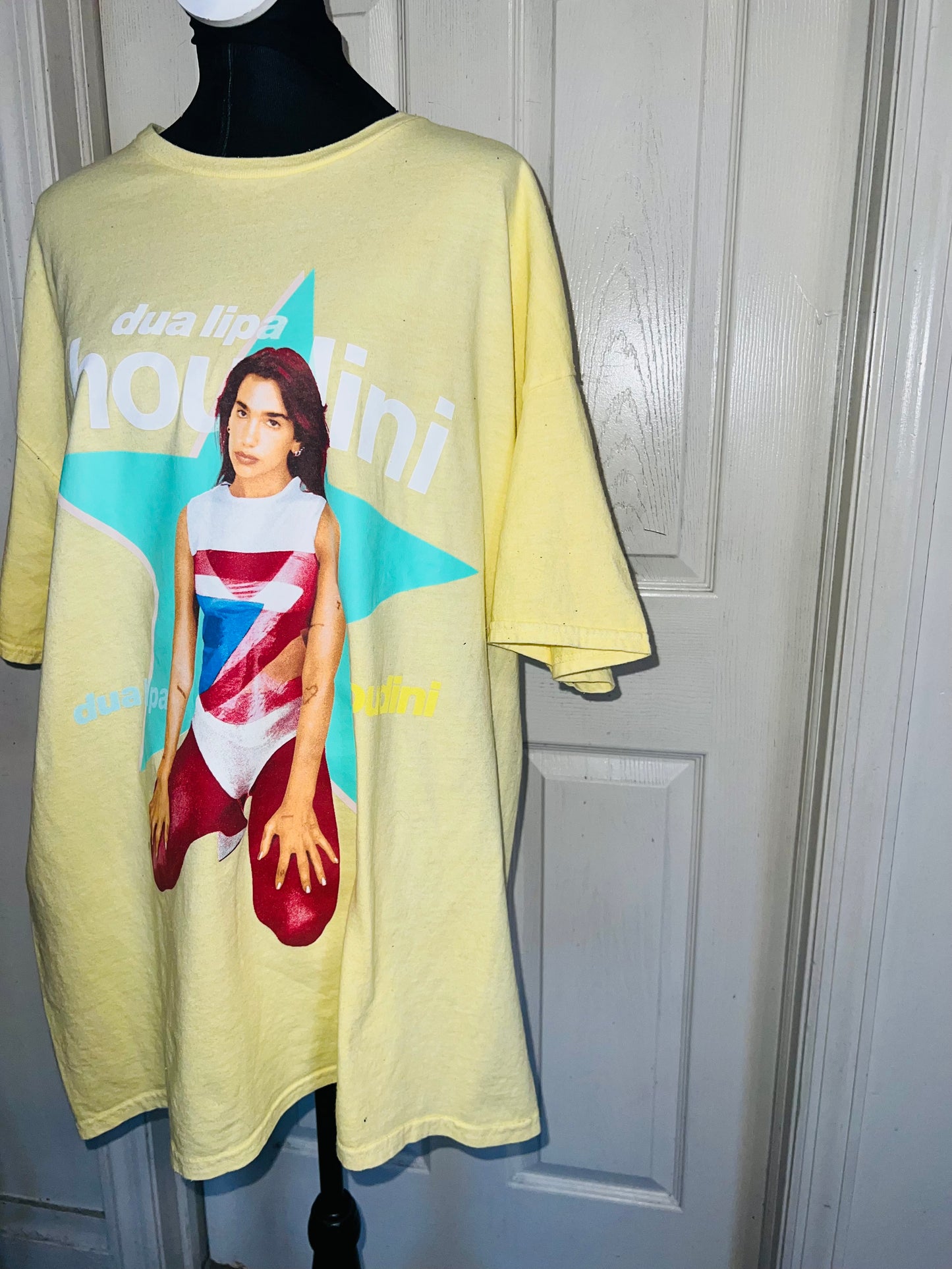 Dua Lipa Oversized Distressed Tee