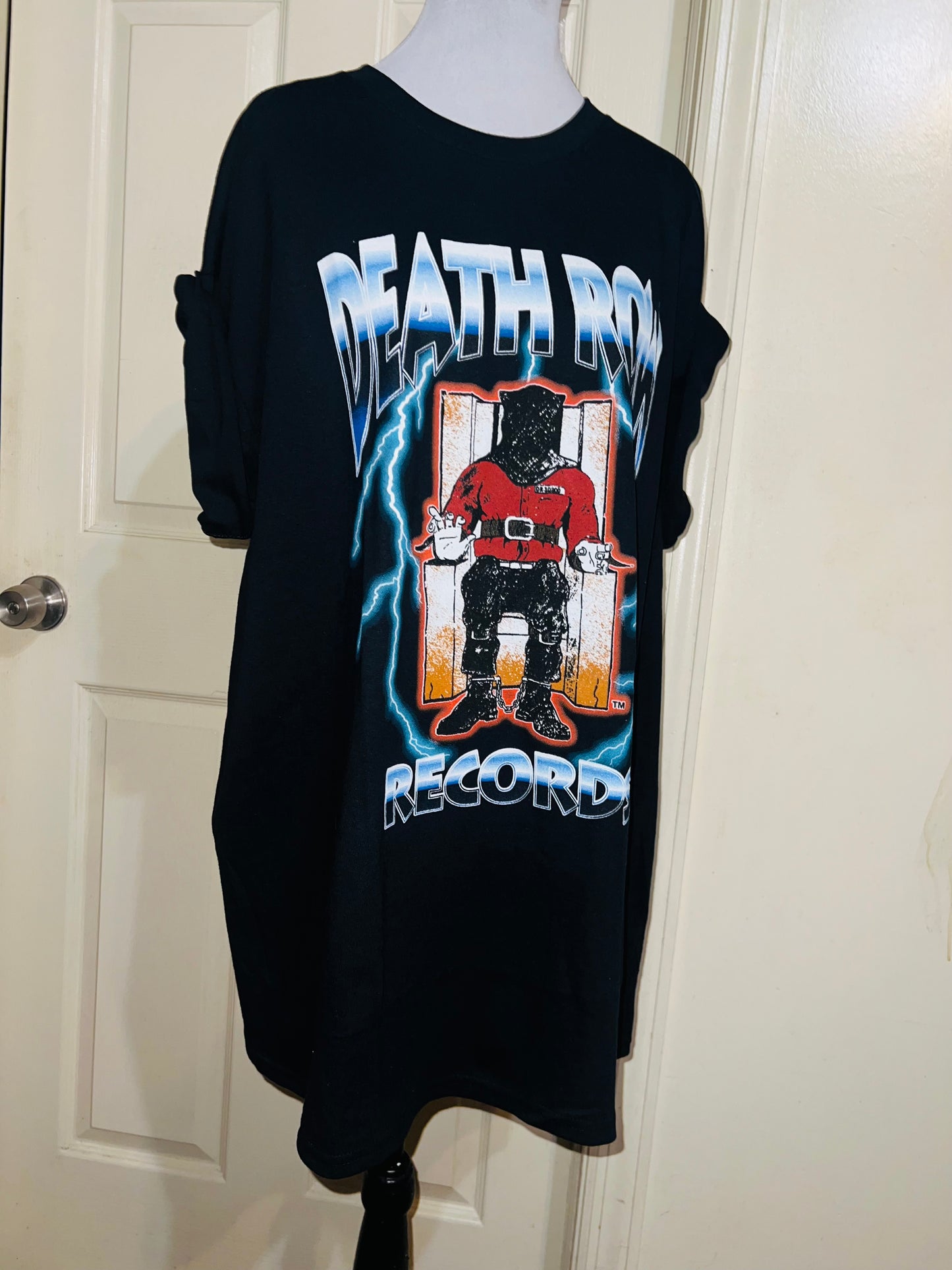 Death Row Records Oversized Distressed Tee