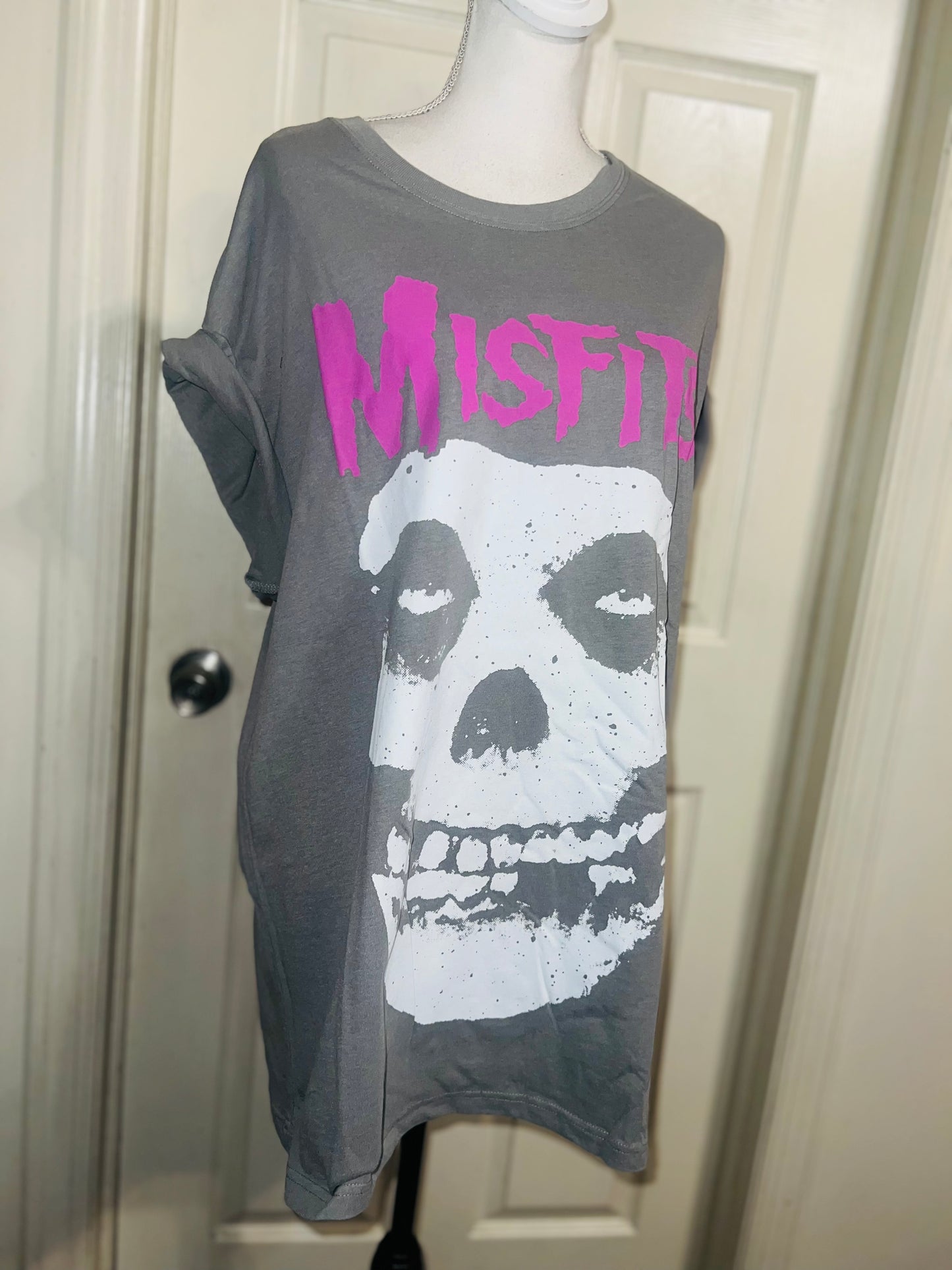 Misfits Double Sided Oversized Distressed Tee