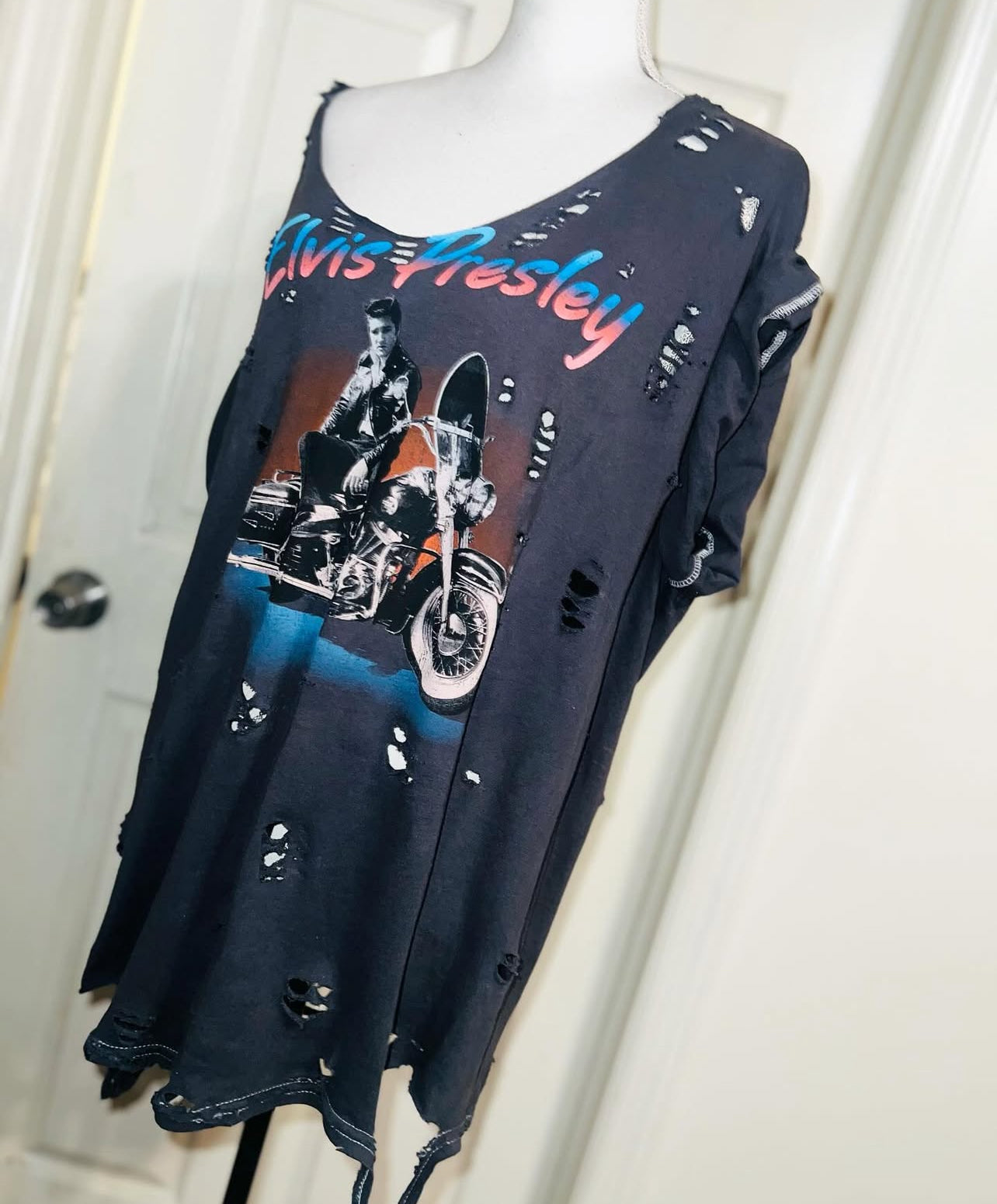Elvis Oversized Distressed Tee