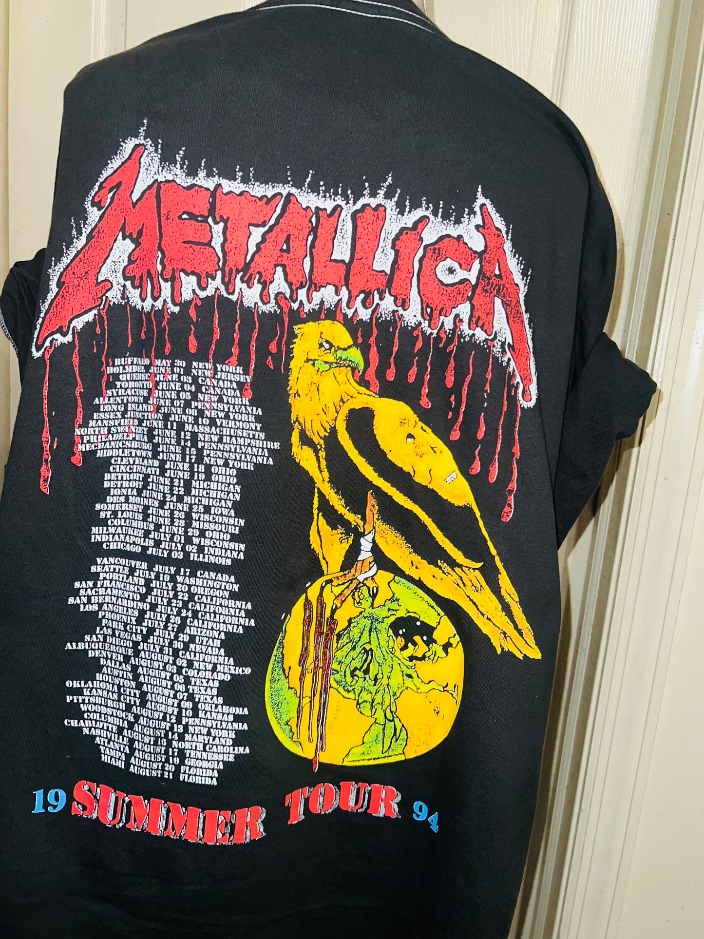Metallica Double Sided Oversized Distressed Tee