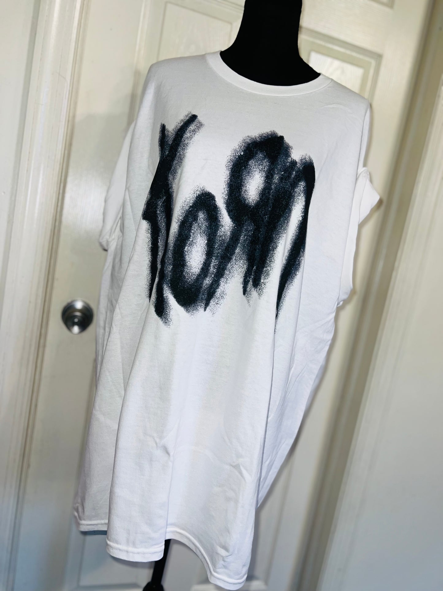 Korn Double Sided Oversized Distressed Tee