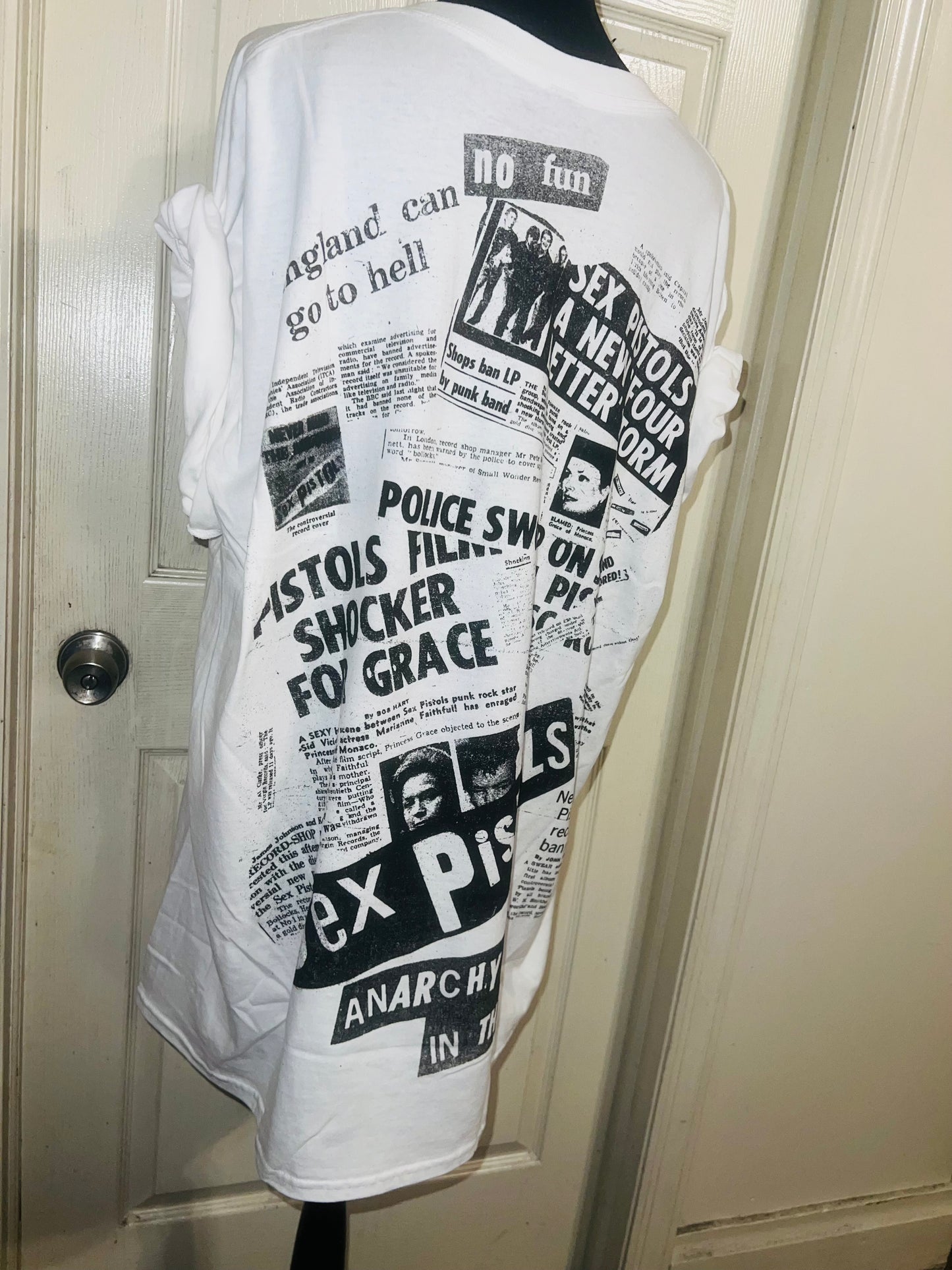The Sex Pistols Double Sided Oversized Distressed Tee