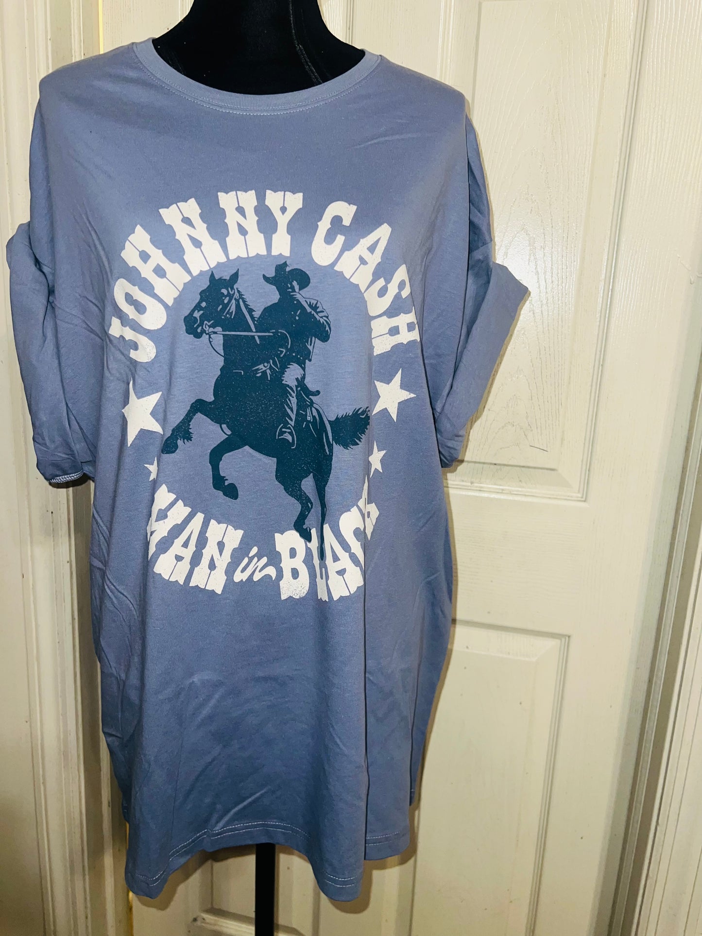 Johnny Cash Oversized Distressed Tee