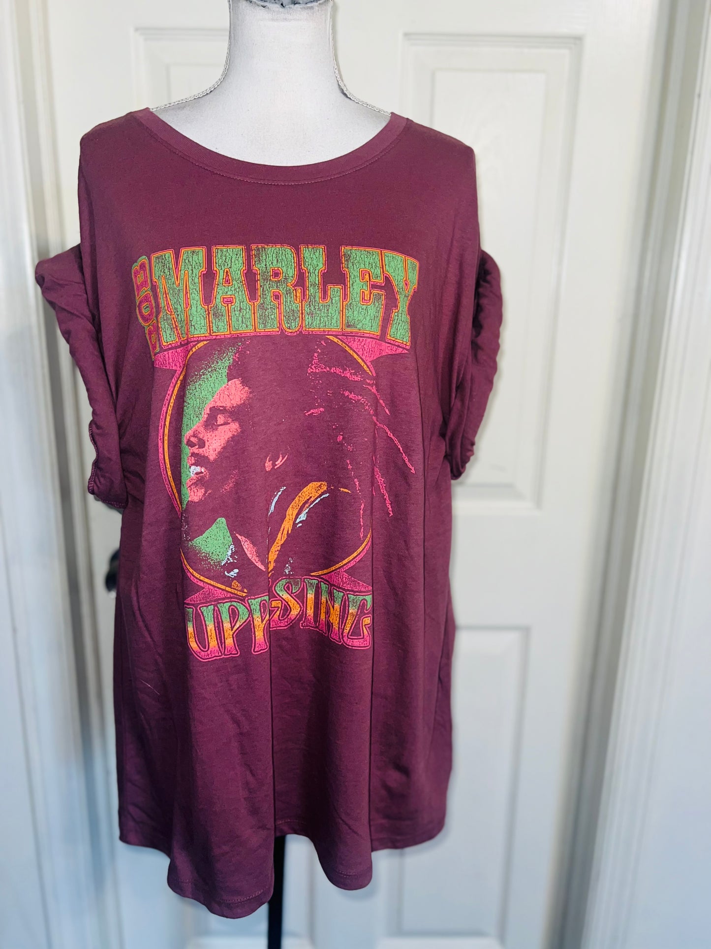 Bob Marley Oversized Distressed Tee