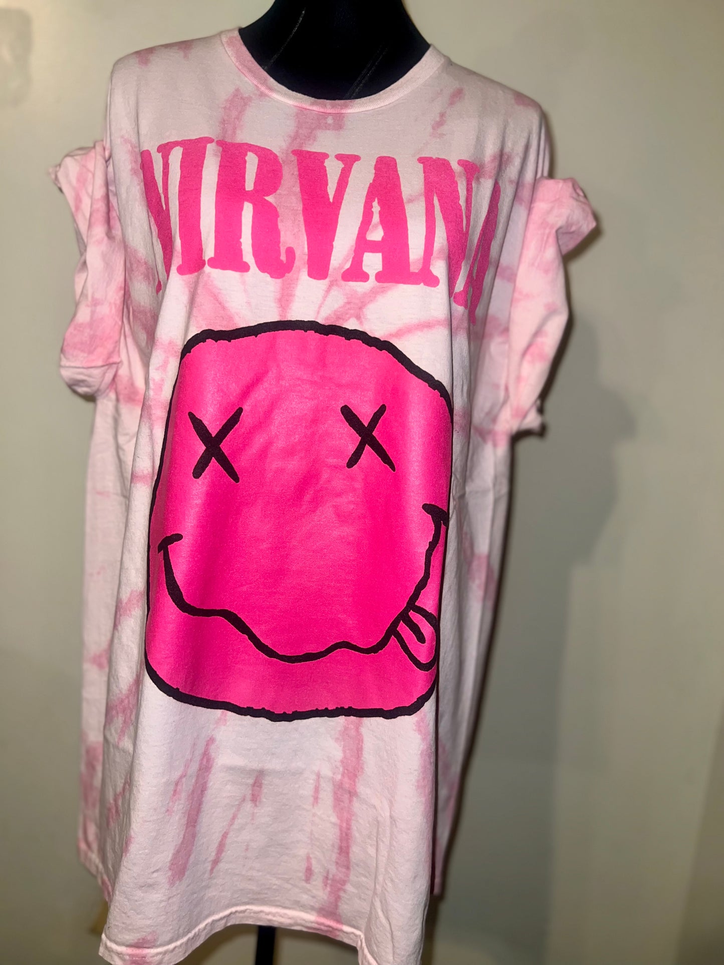 Nirvana Oversized Distressed Tee