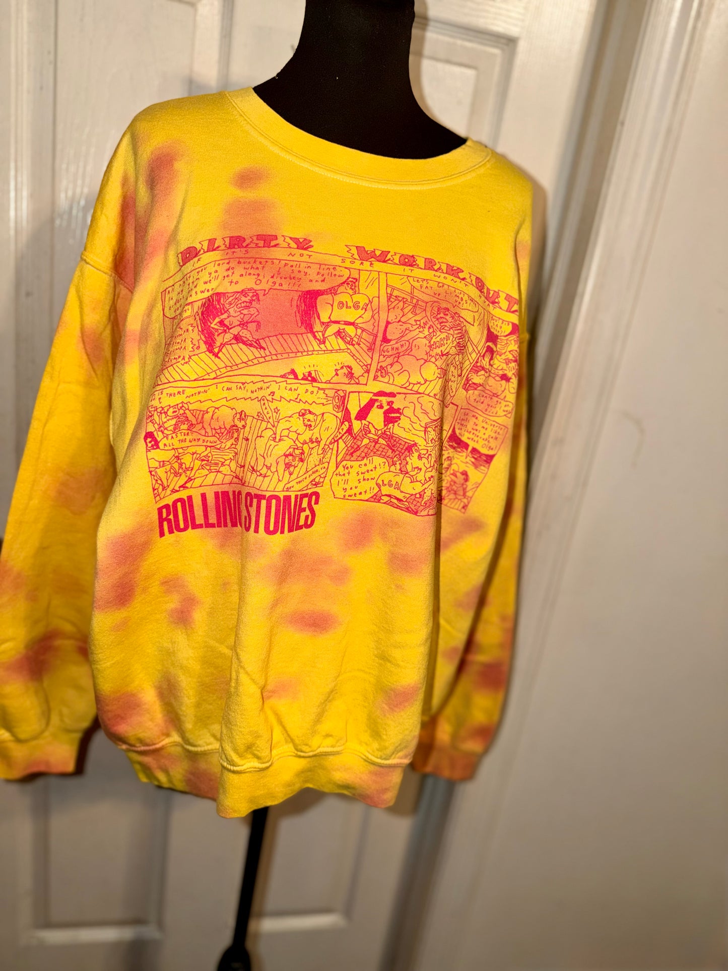 The Rolling Stones Oversized Distressed Sweatshirt