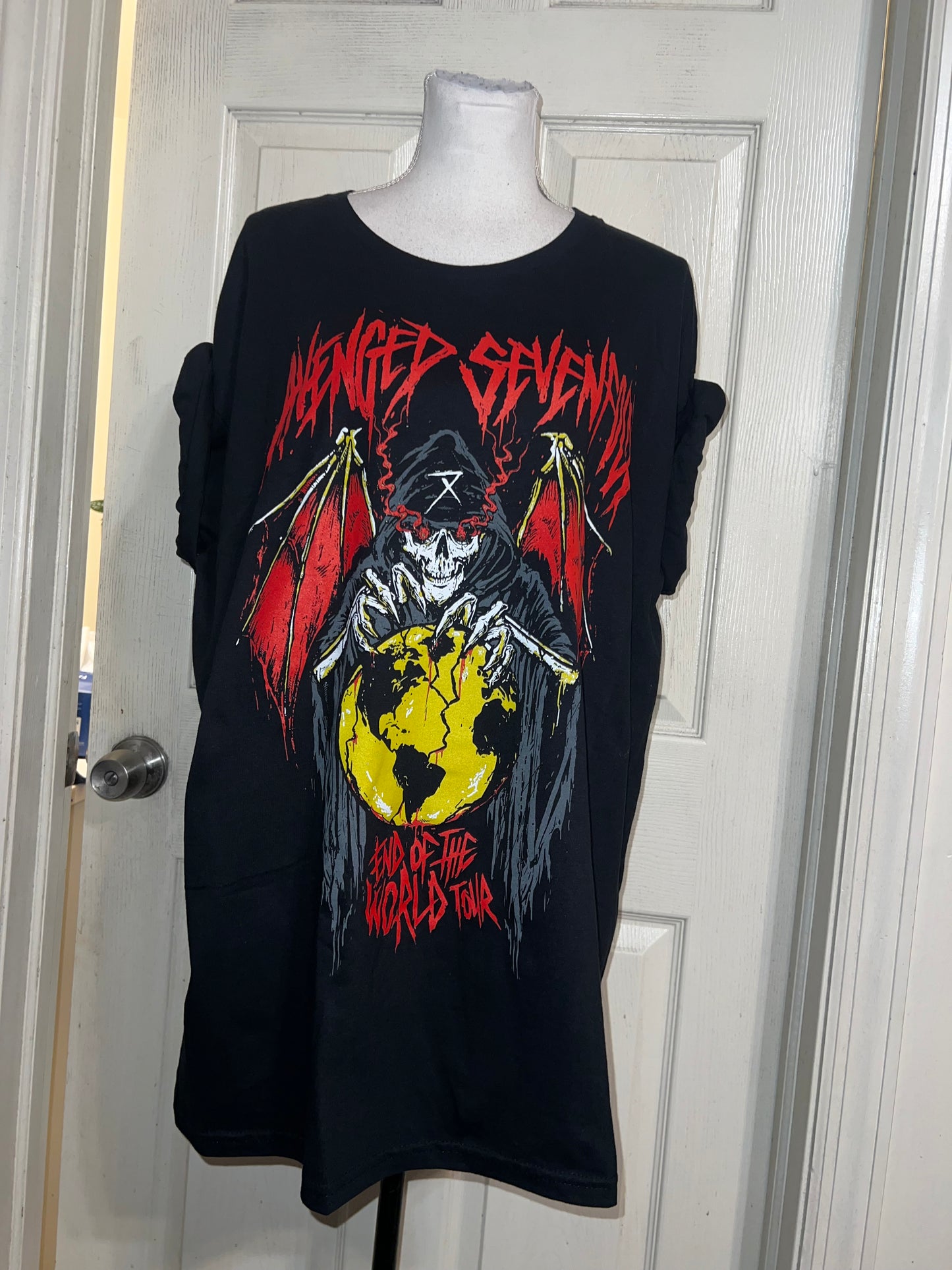Avenged Sevenfold Oversized Distressed Tee