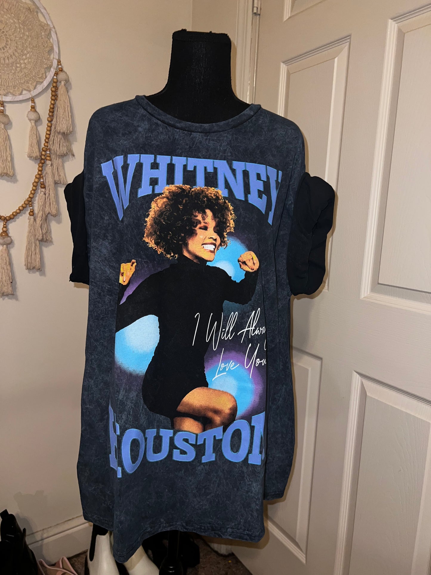 Whitney Houston Oversized Distressed Tee
