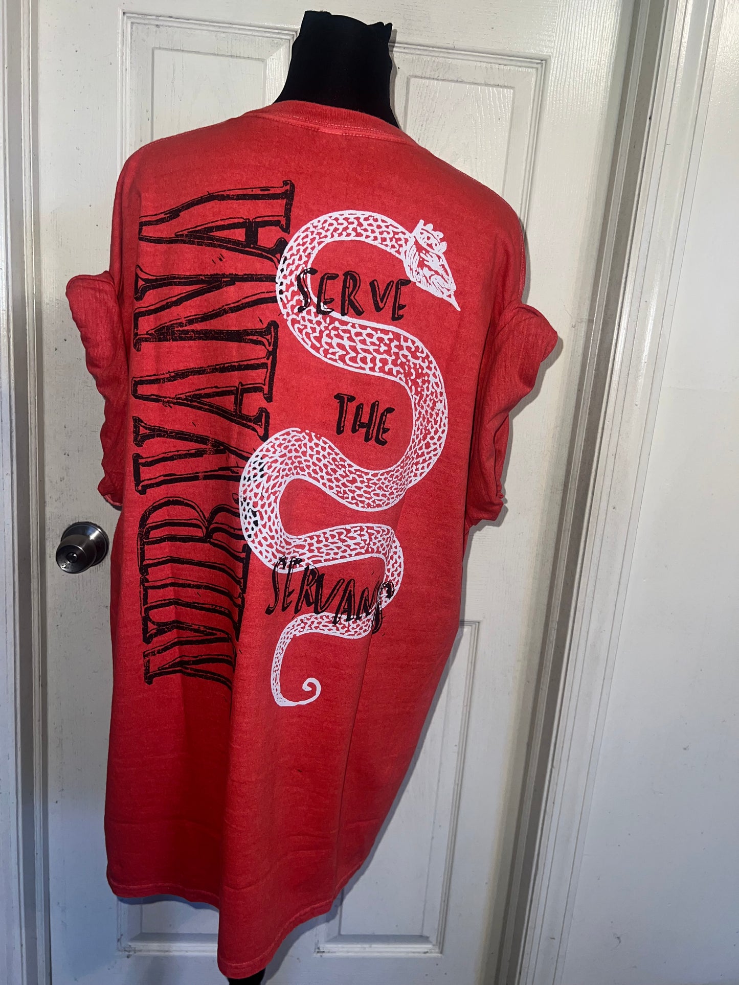 Nirvana Double Sided Oversized Distressed Tee