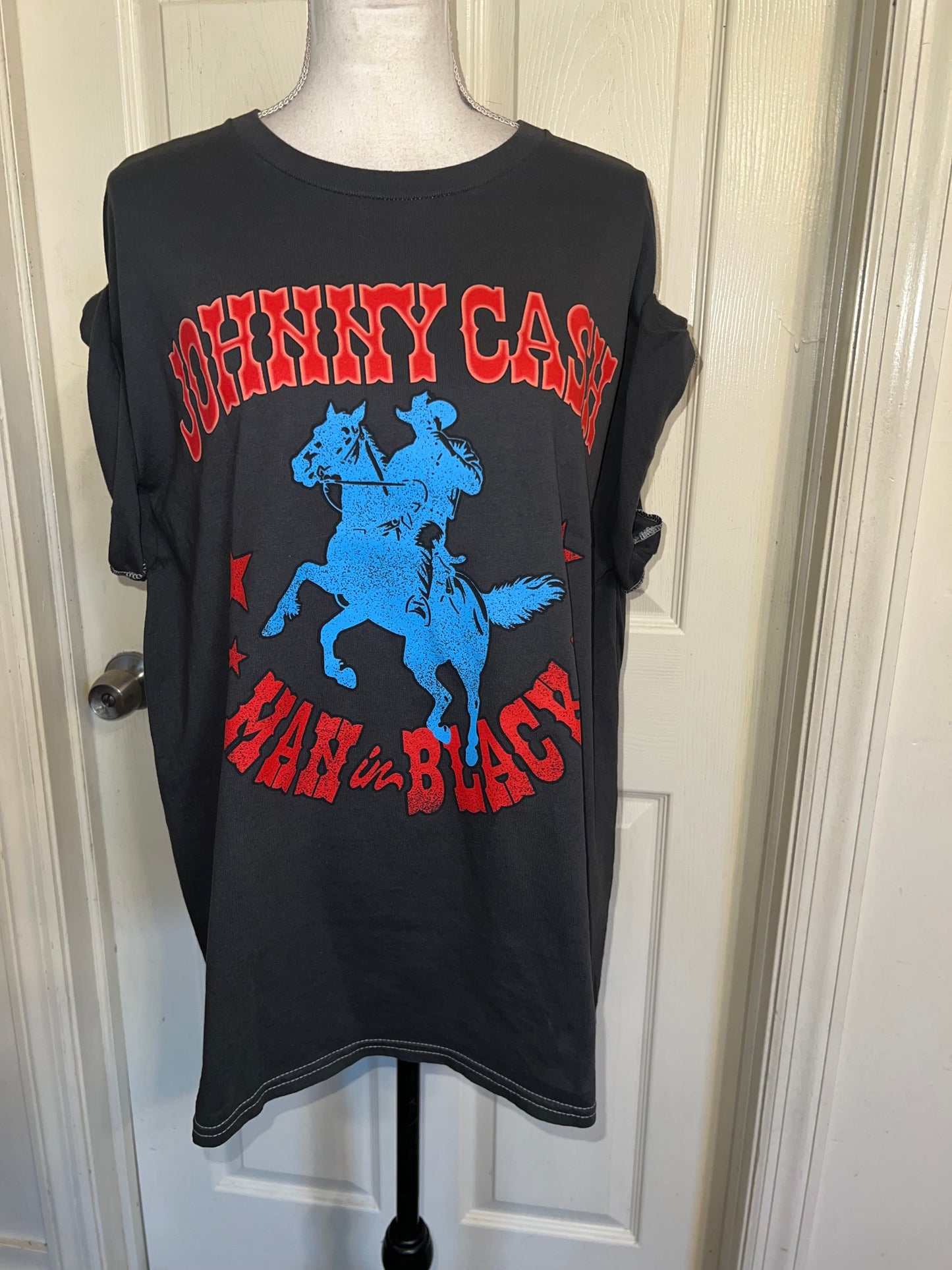 Johnny Cash Double Sided Oversized Distressed Tee