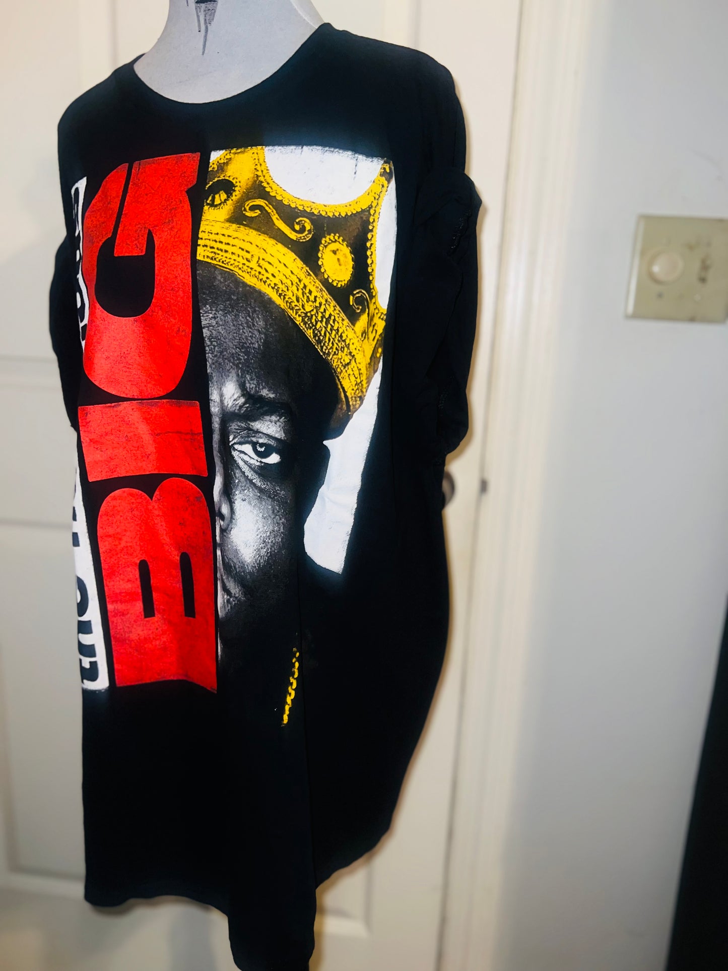 Notorious BIG Biggie Smalls Oversized Distressed Tee