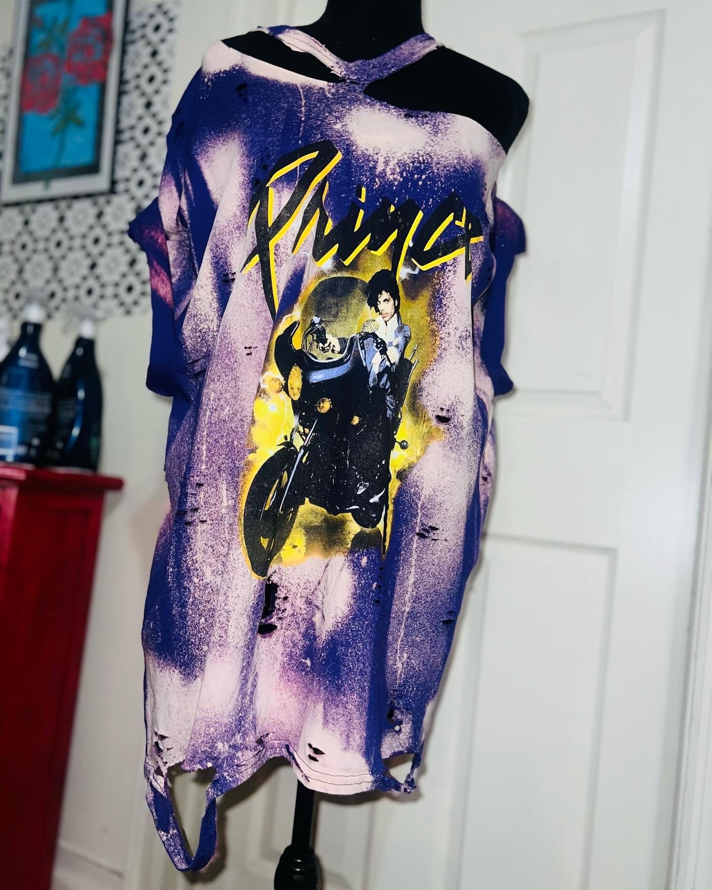 Prince Bleached Oversized Diss. Tee
