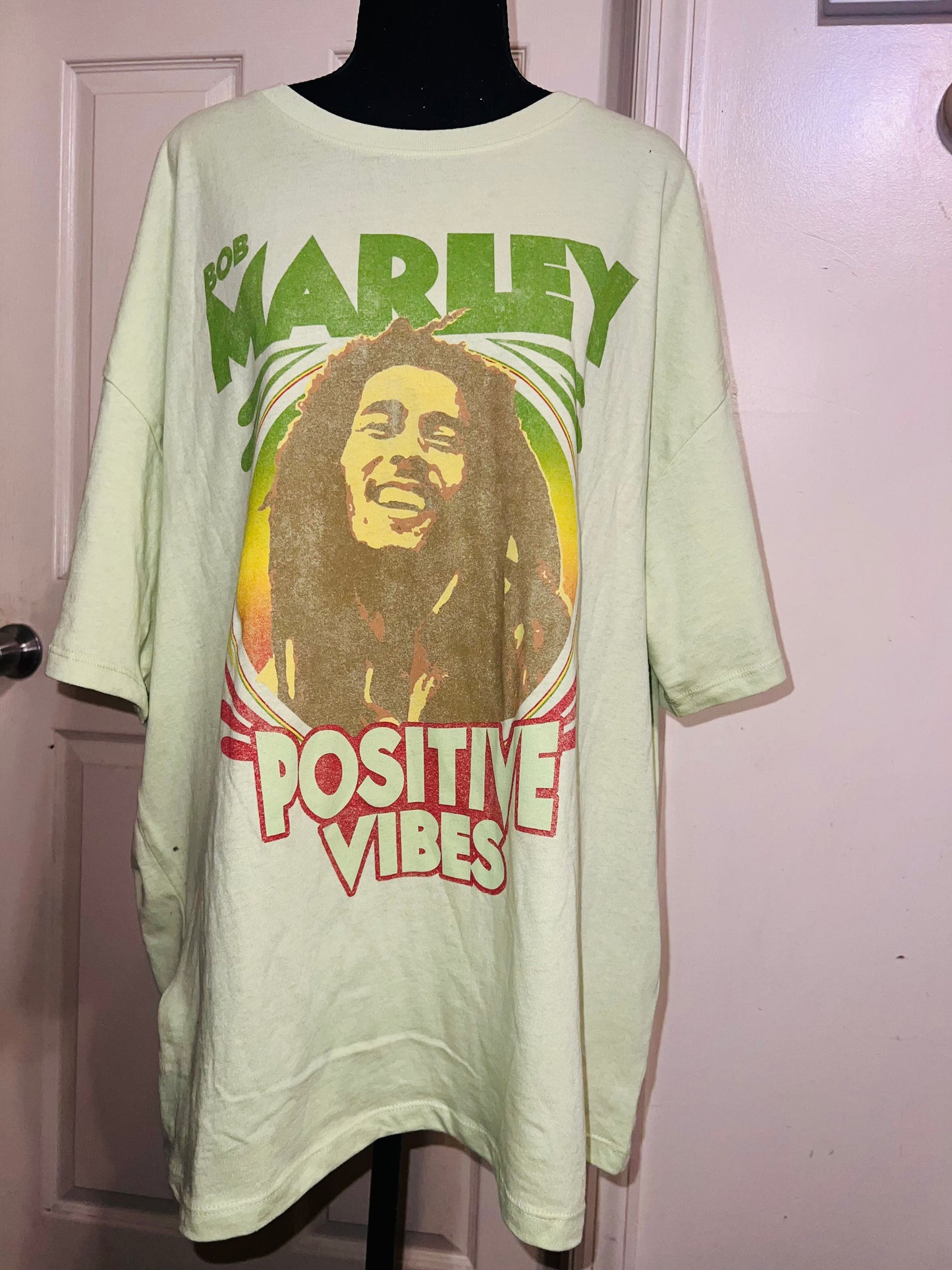 Bob Marley Oversized Distressed Tee