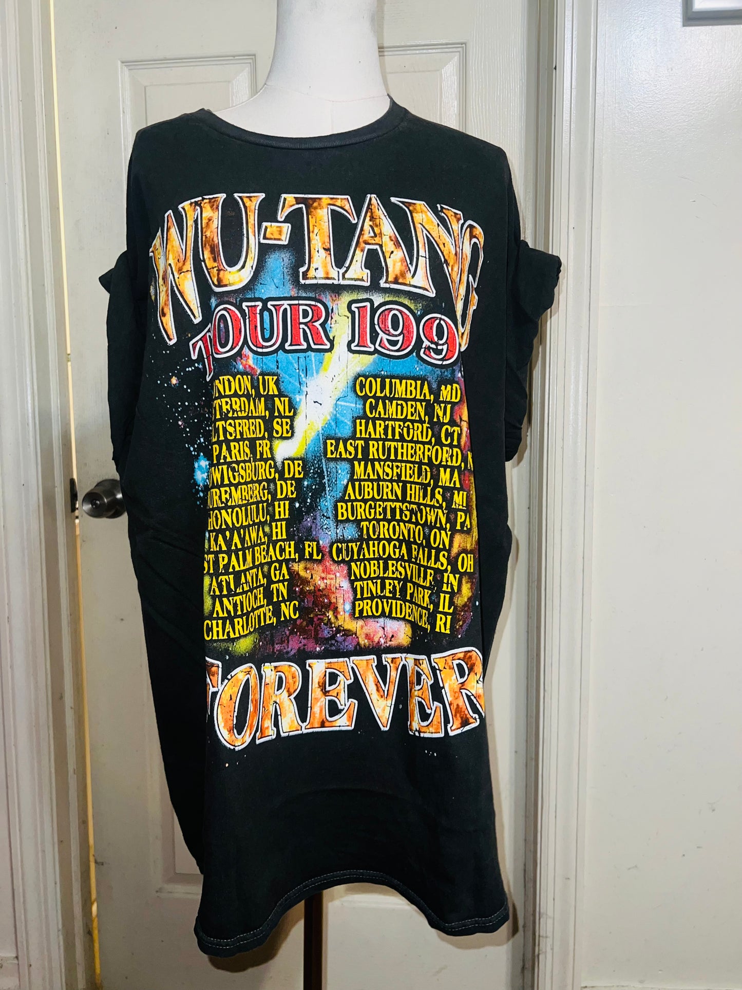 Wu-Tang Clan Tour Oversized Distressed Tee