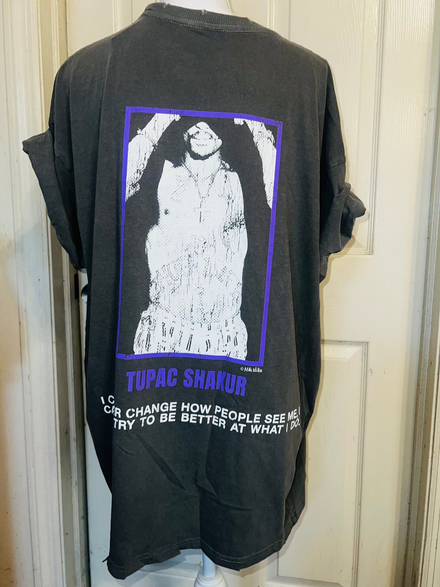 Tupac Shakur Double Sided Oversized Distressed Tee