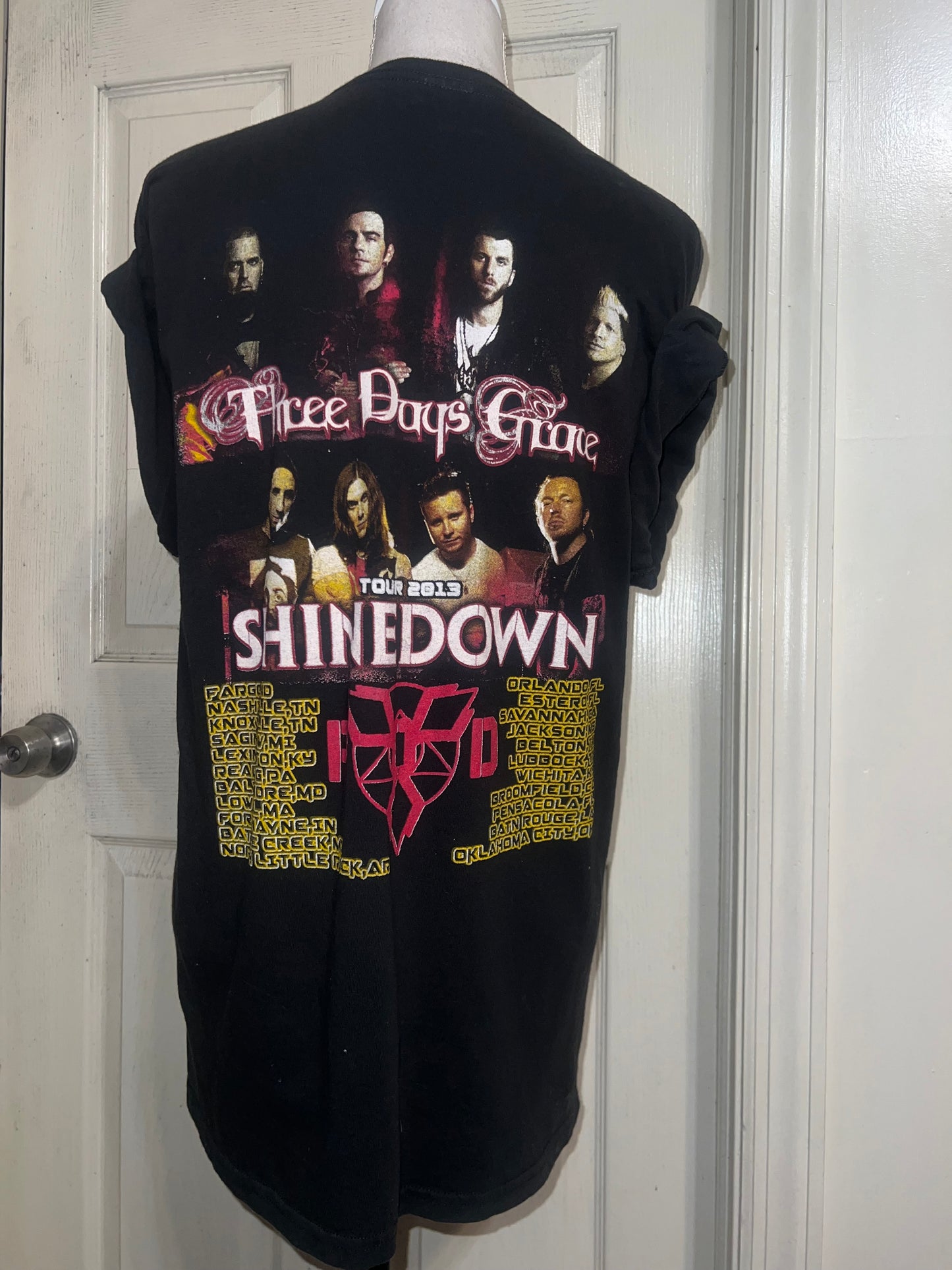 Vintage Shinedown/Three Days Grace Double Sided Oversized Tee