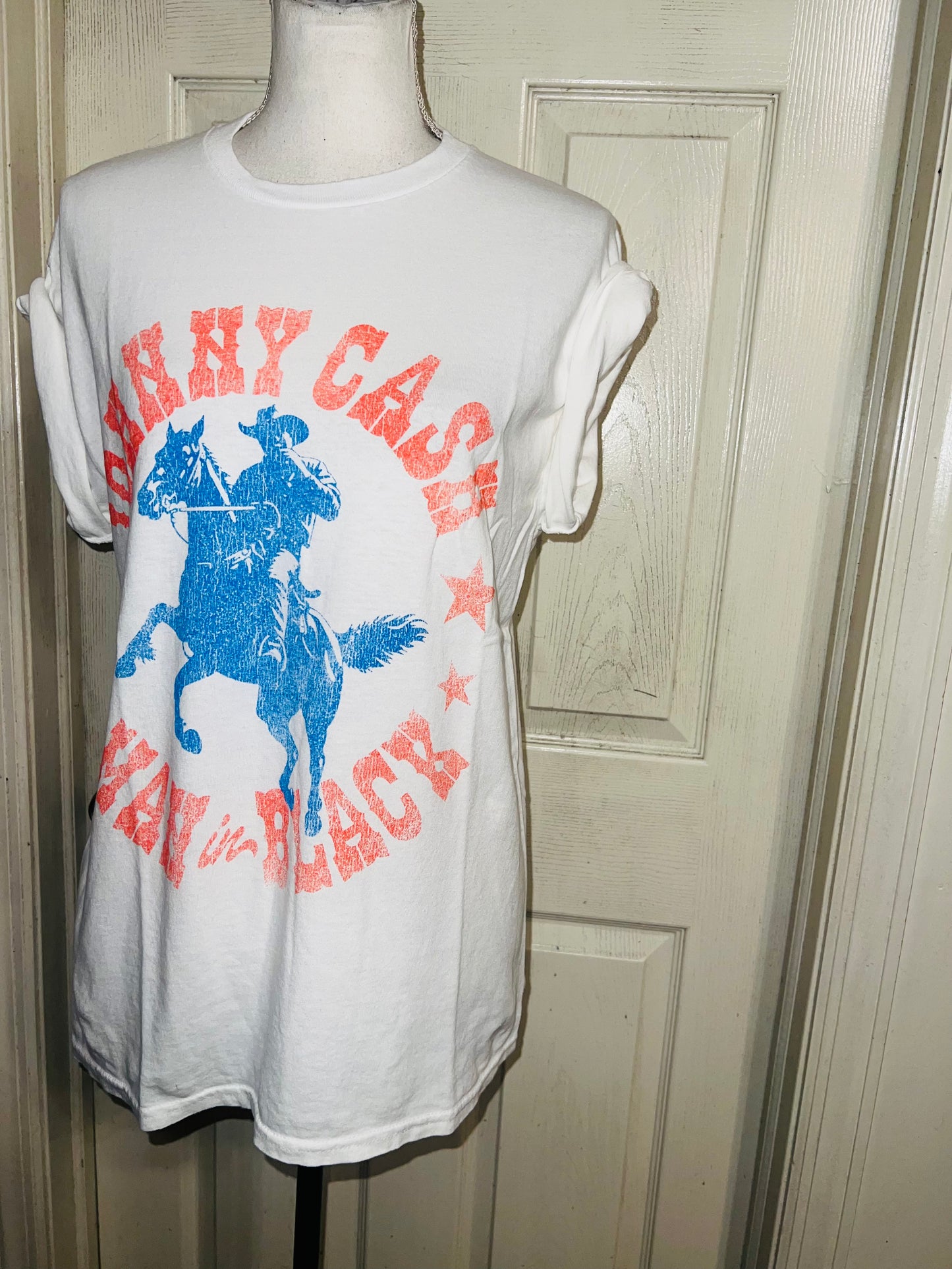 Johnny Cash Oversized Distressed Tee
