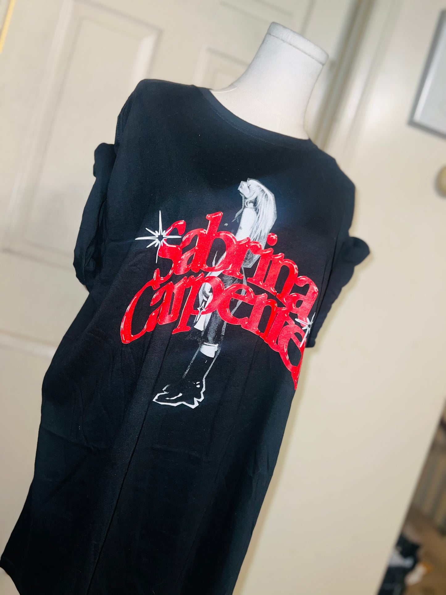 Sabrina Carpenter Oversized Distressed Tee