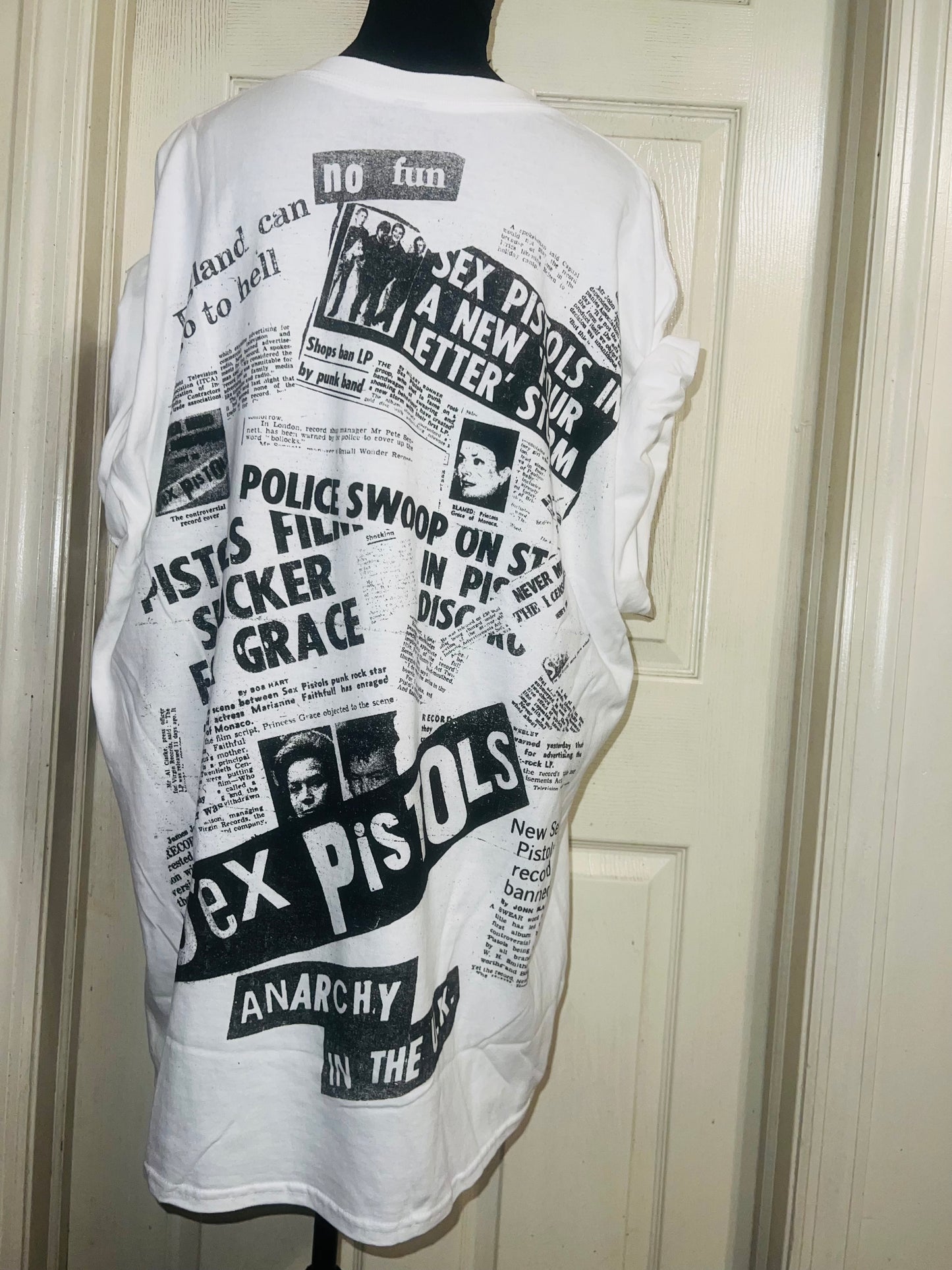 The Sex Pistols Double Sided Oversized Distressed Tee