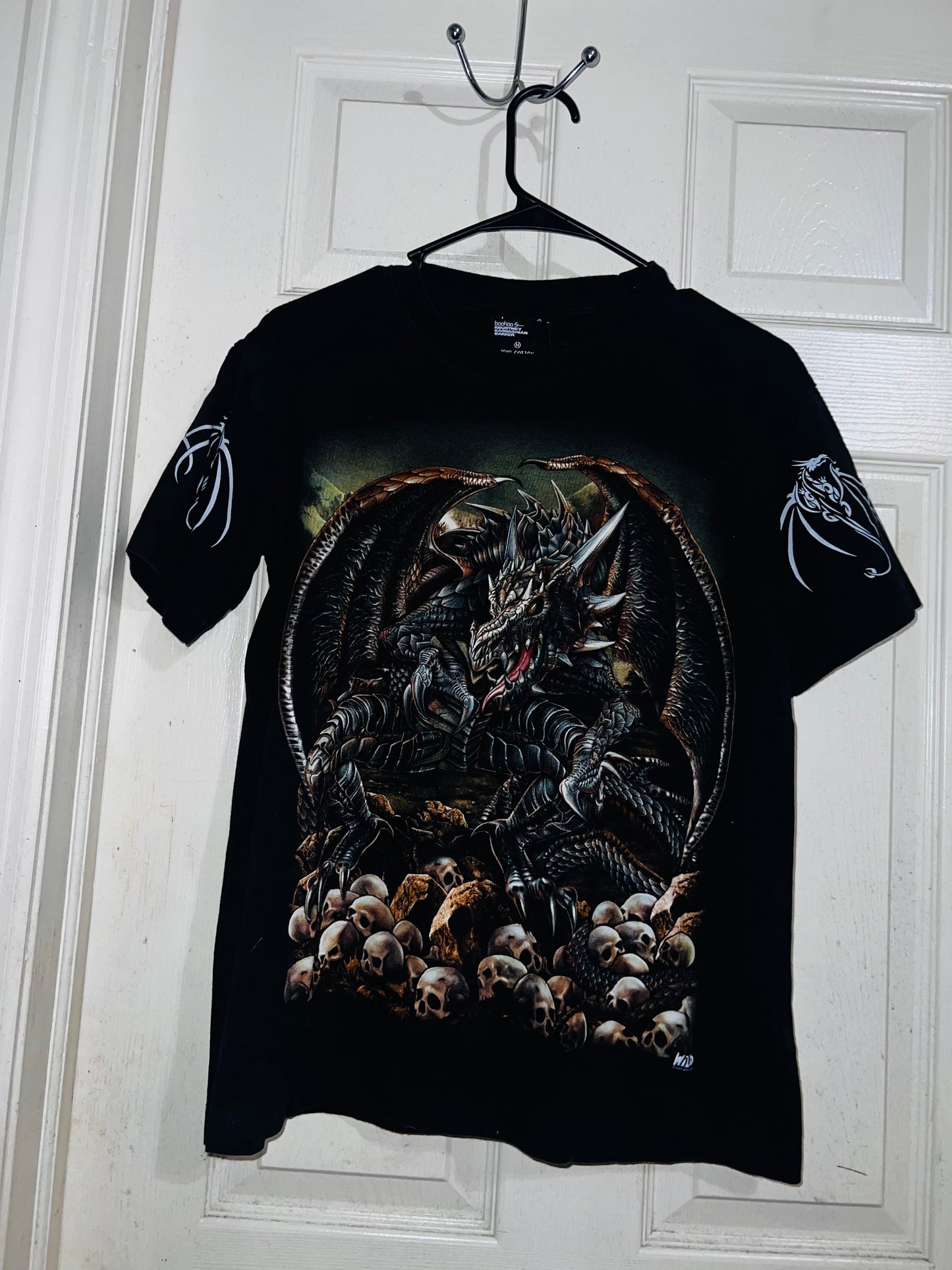 Dragon & Skulls Double Sided Vintage Oversized Tee