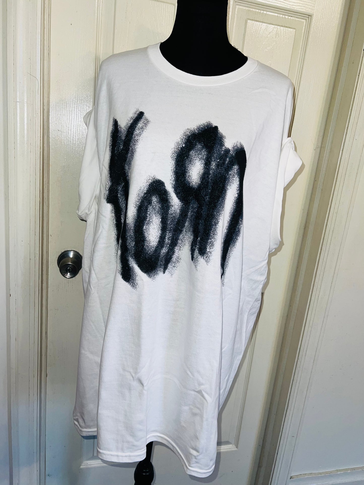 Korn Double Sided Oversized Distressed Tee
