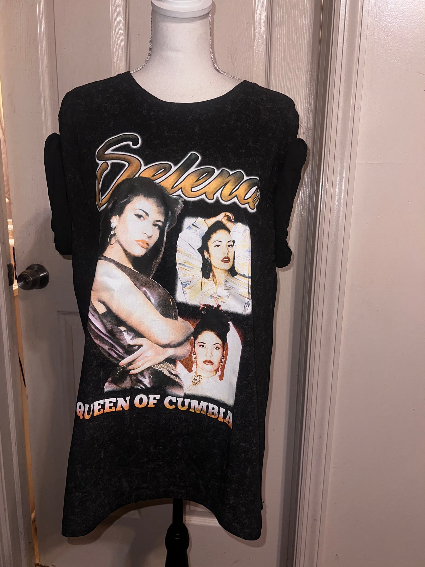 Selena Double Sided Oversized Distressed Tee