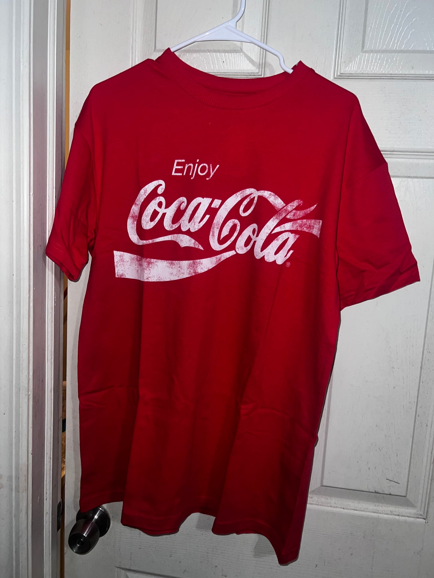 Enjoy Coca-Cola Oversized Distressed Tee