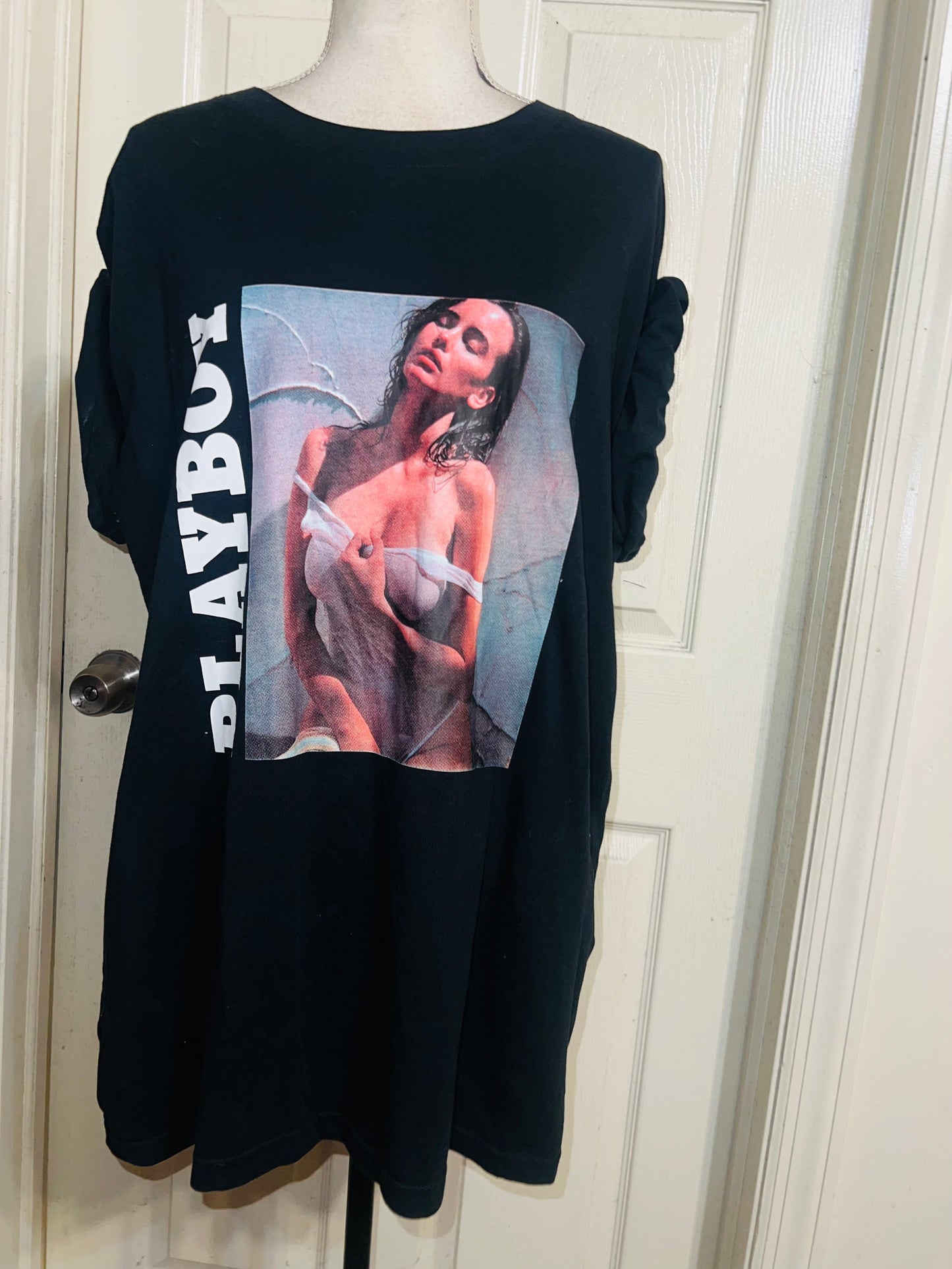 Playboy Oversized Distressed Tee