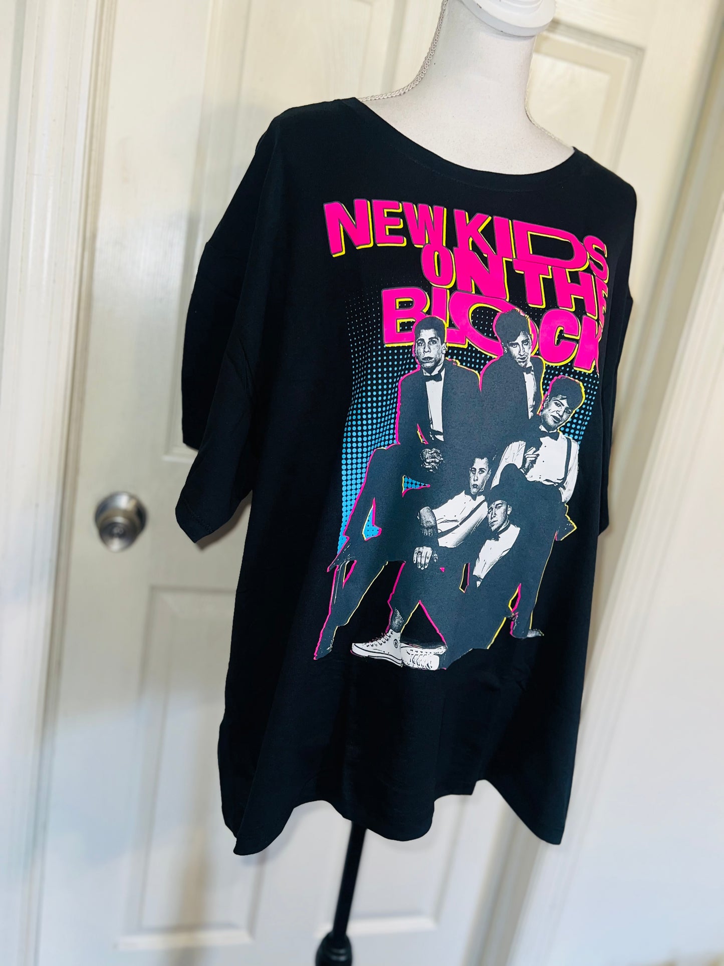 New Kids On The Block Oversized Distressed Tee