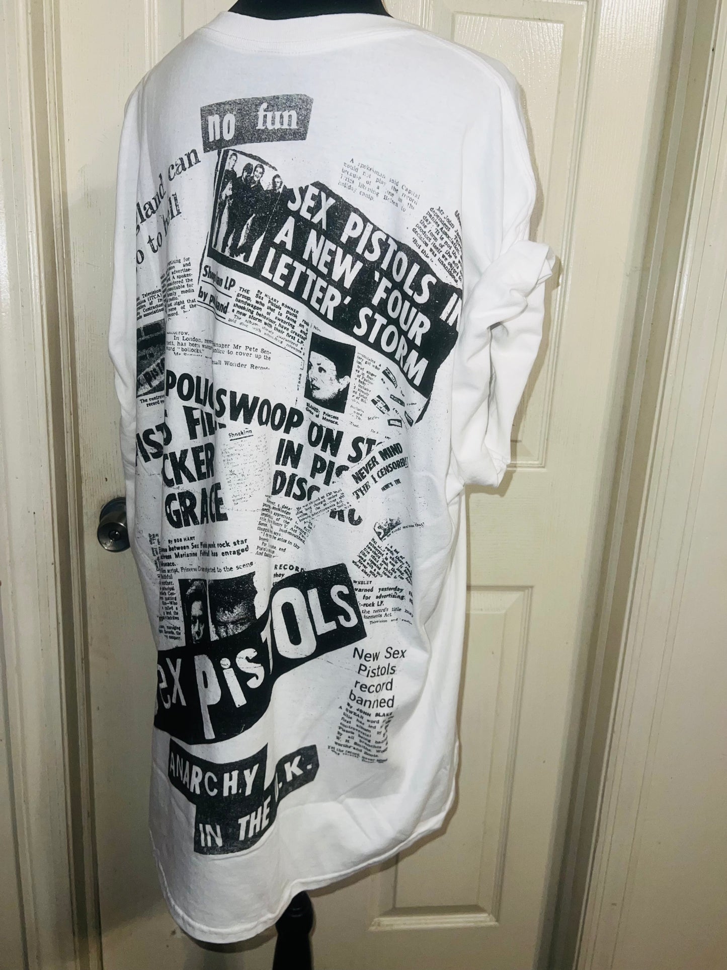 The Sex Pistols Double Sided Oversized Distressed Tee