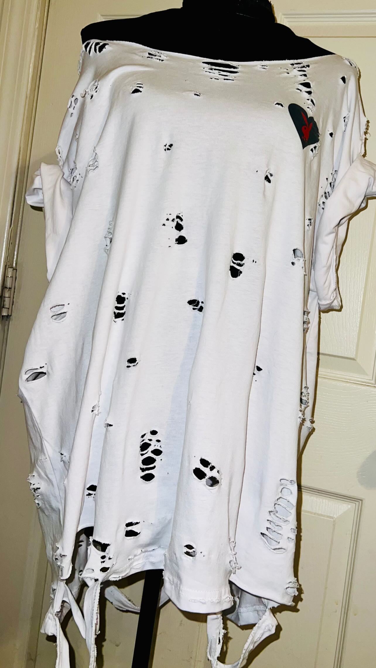 Playboy Double Sided Oversized Distressed Tee