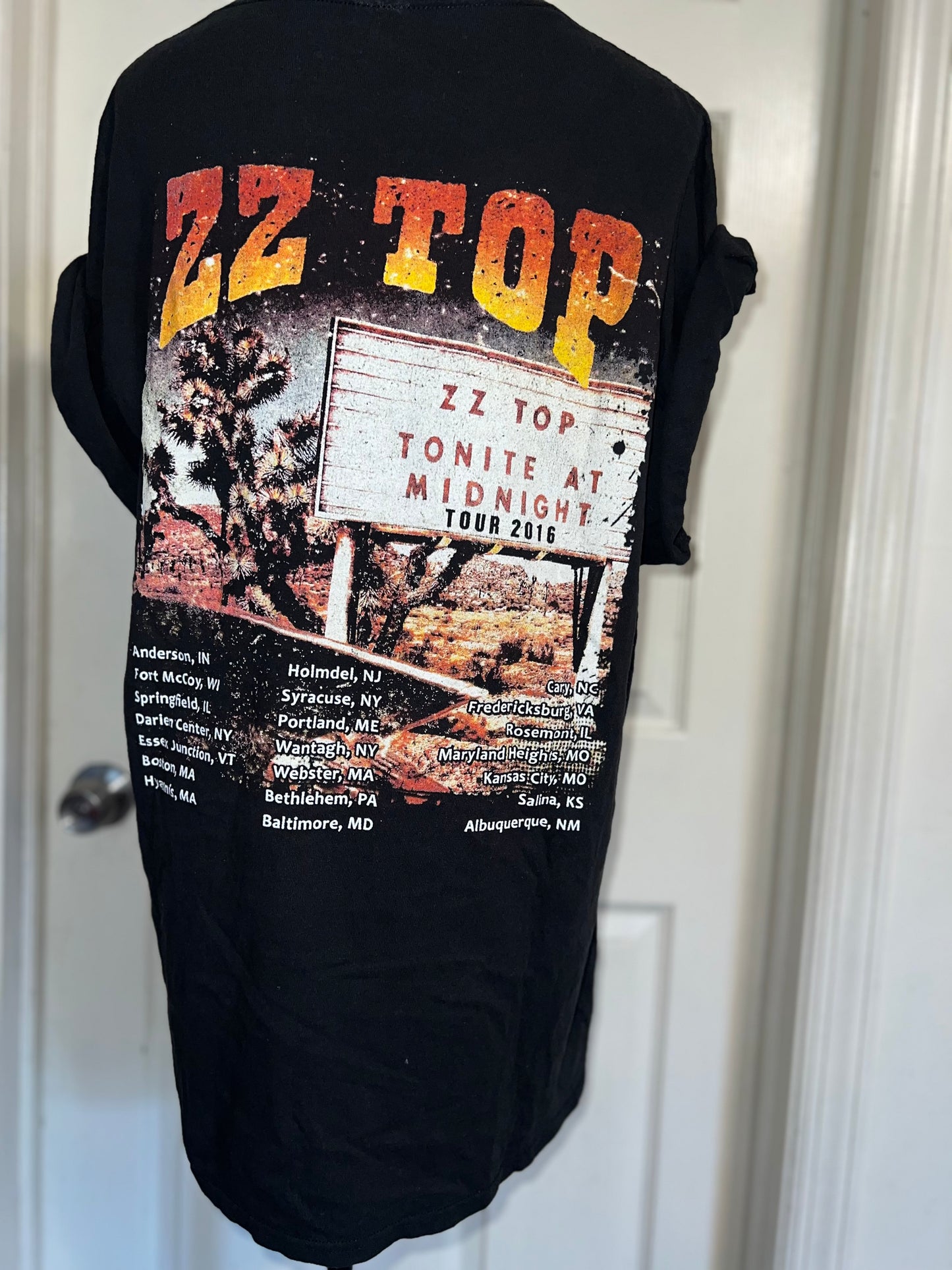 ZZ Top Double Sided Oversized Distressed Tee