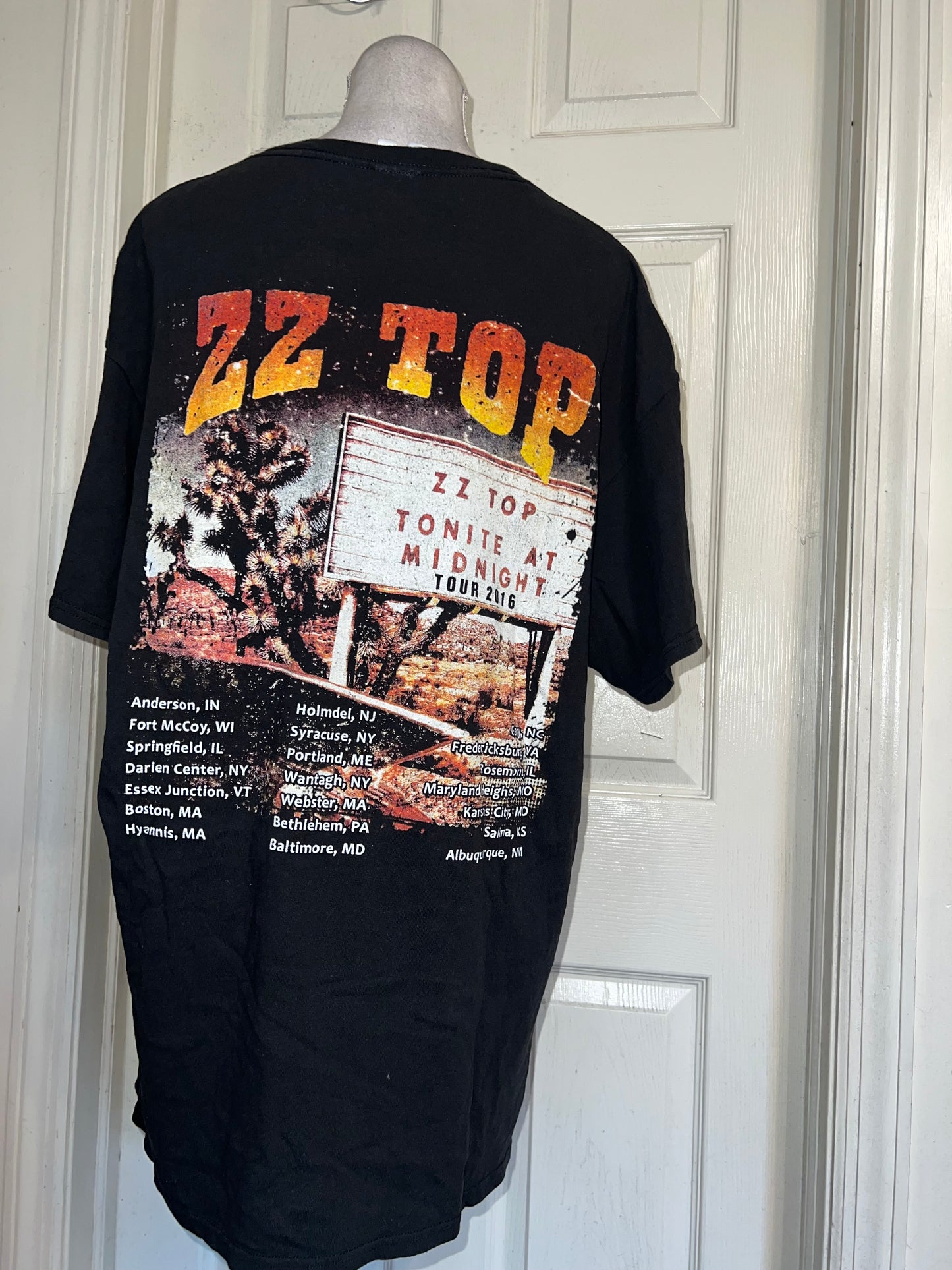 ZZ Top Double Sided Oversized Distressed Tee