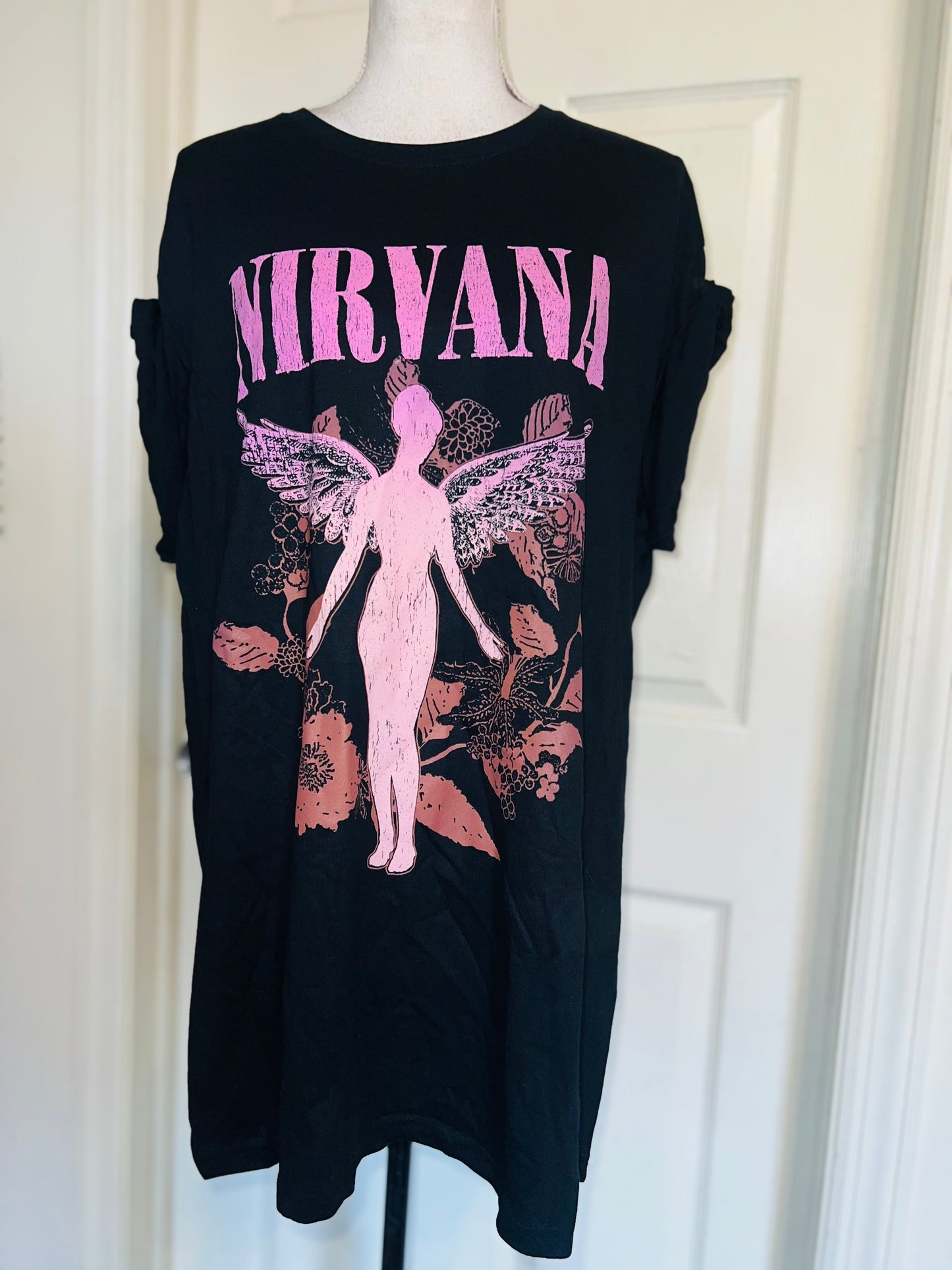 Nirvana Oversized Distressed Tee
