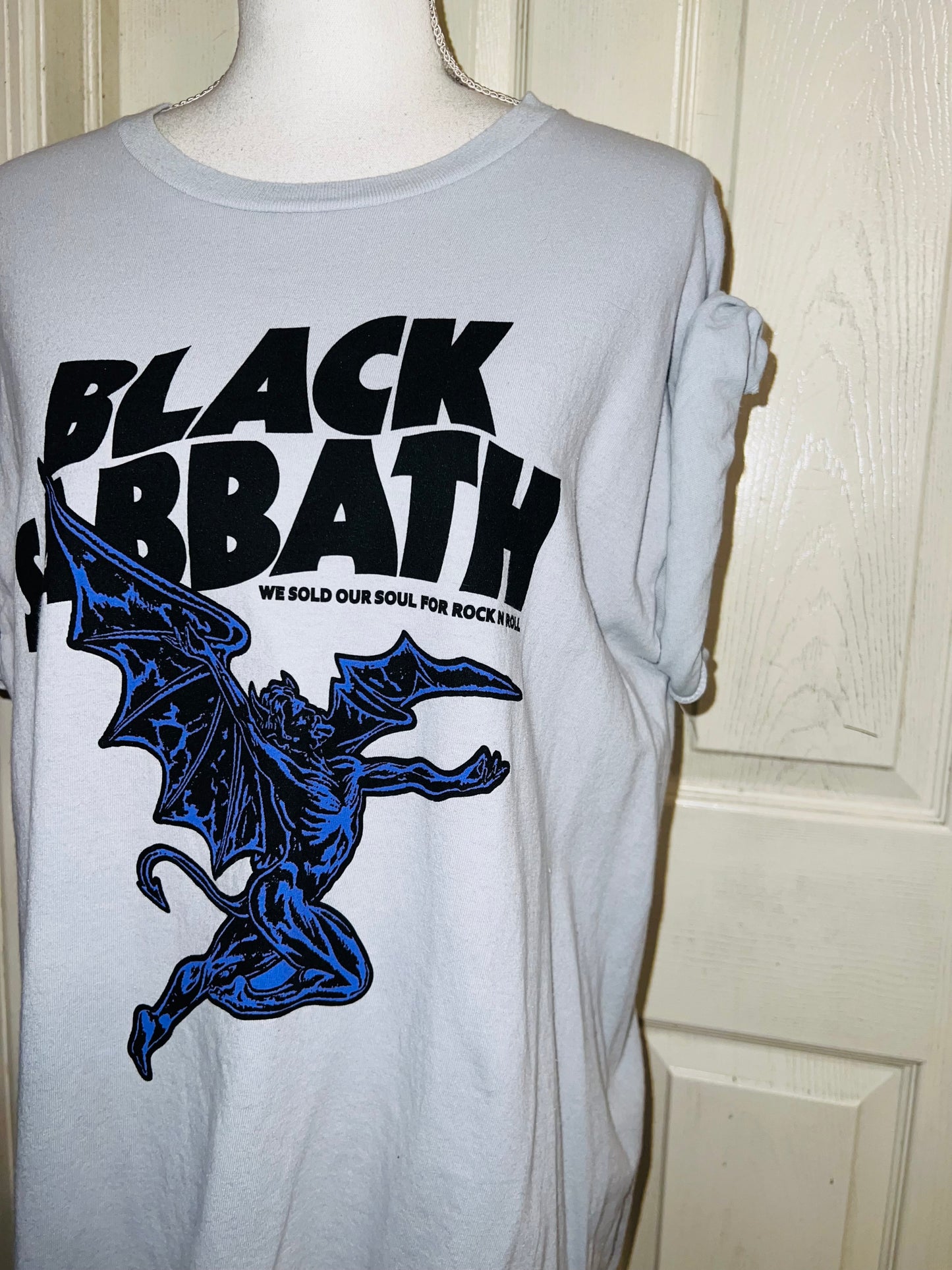 Black Sabbath Oversized Distressed Tee