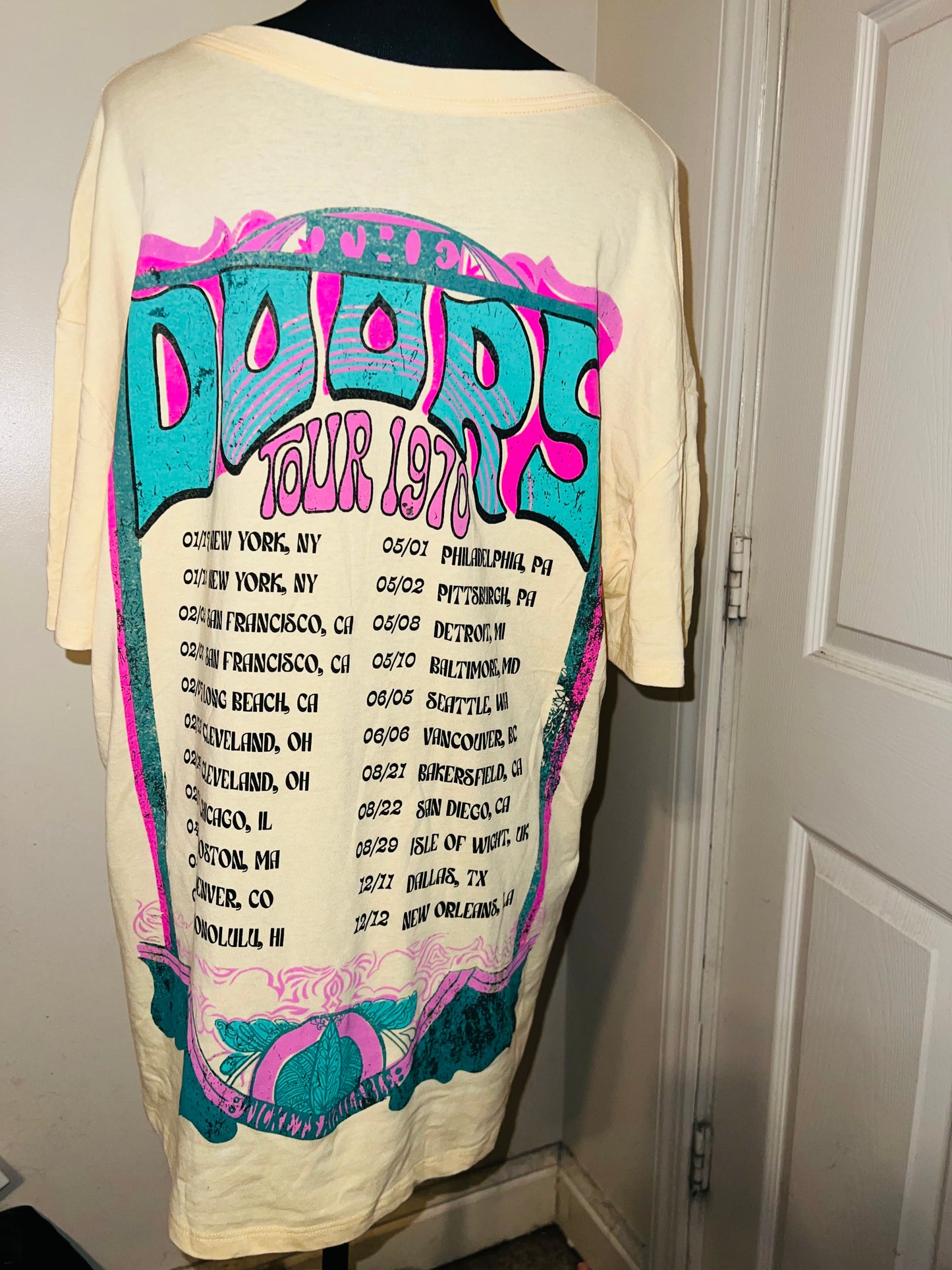 The Doors Double Sided Oversized Distressed Tee