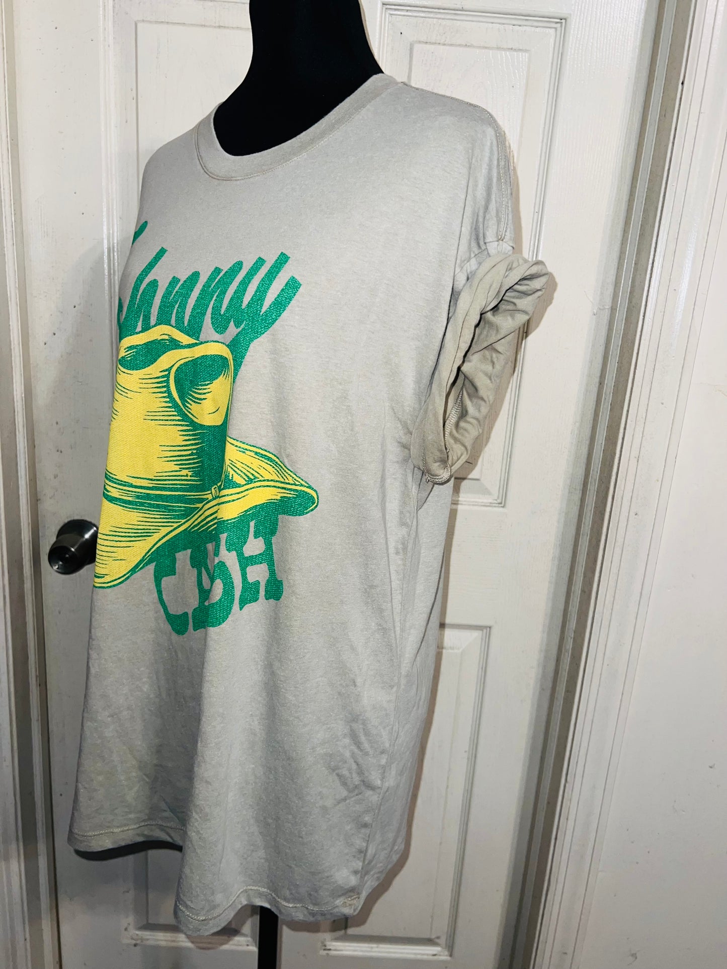 Johnny Cash Double Sided Oversized Distressed Tee