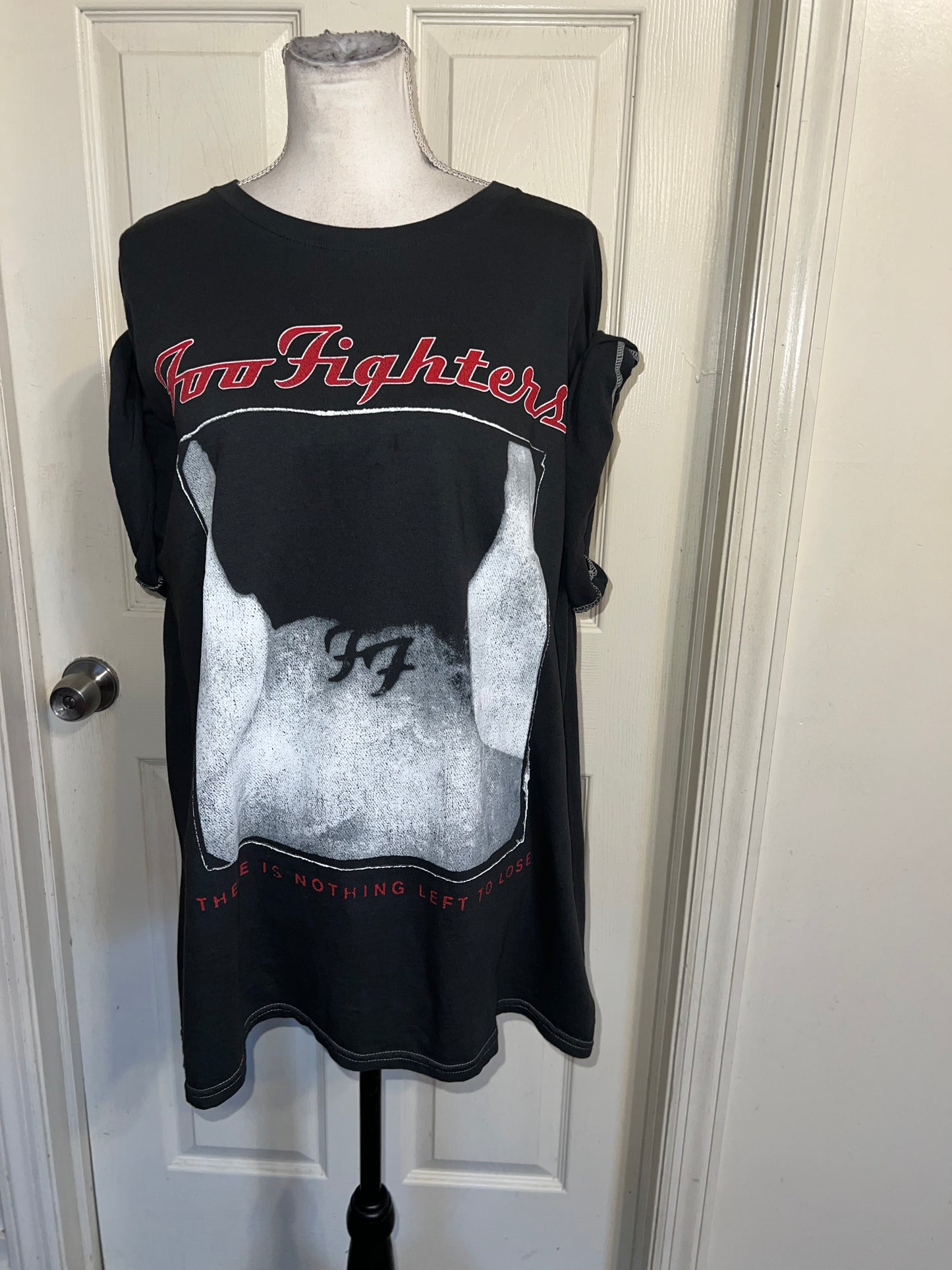 Foo Fighters Double Sided Oversized Distressed Tee
