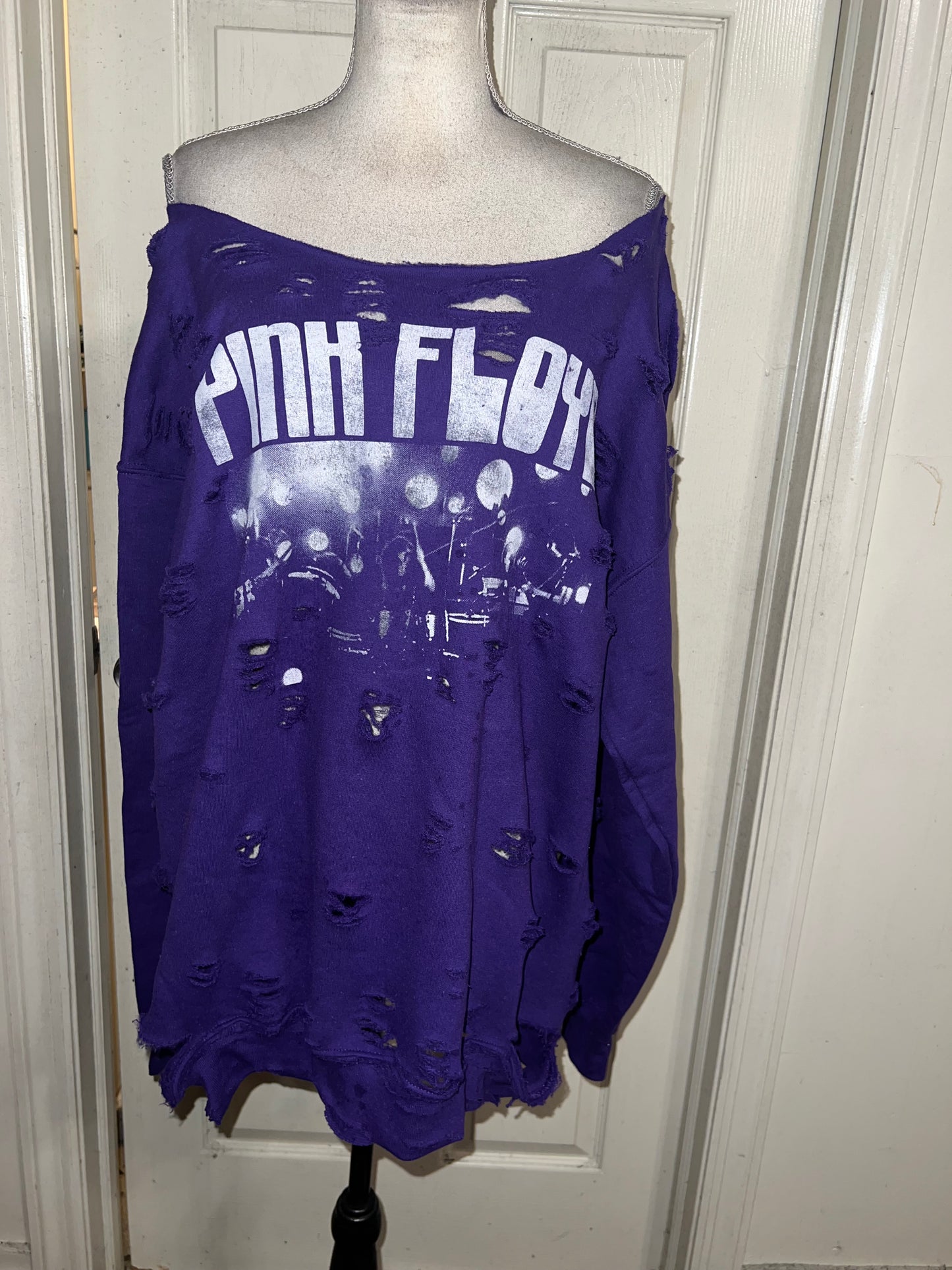 Pink Floyd Oversized Distreseed Sweatshirt