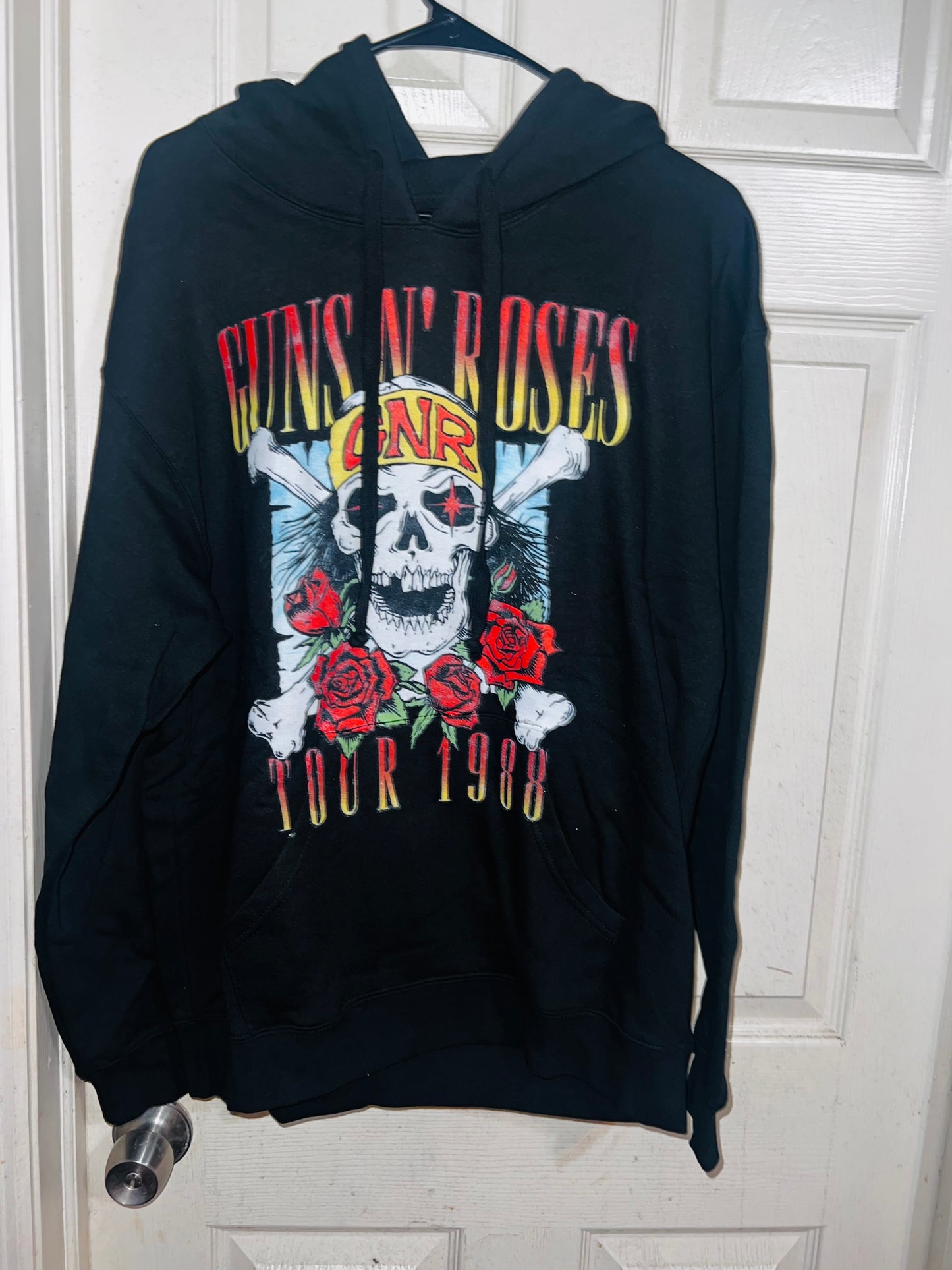 Guns n Roses Tour Oversized Drawstring Sweatshirt