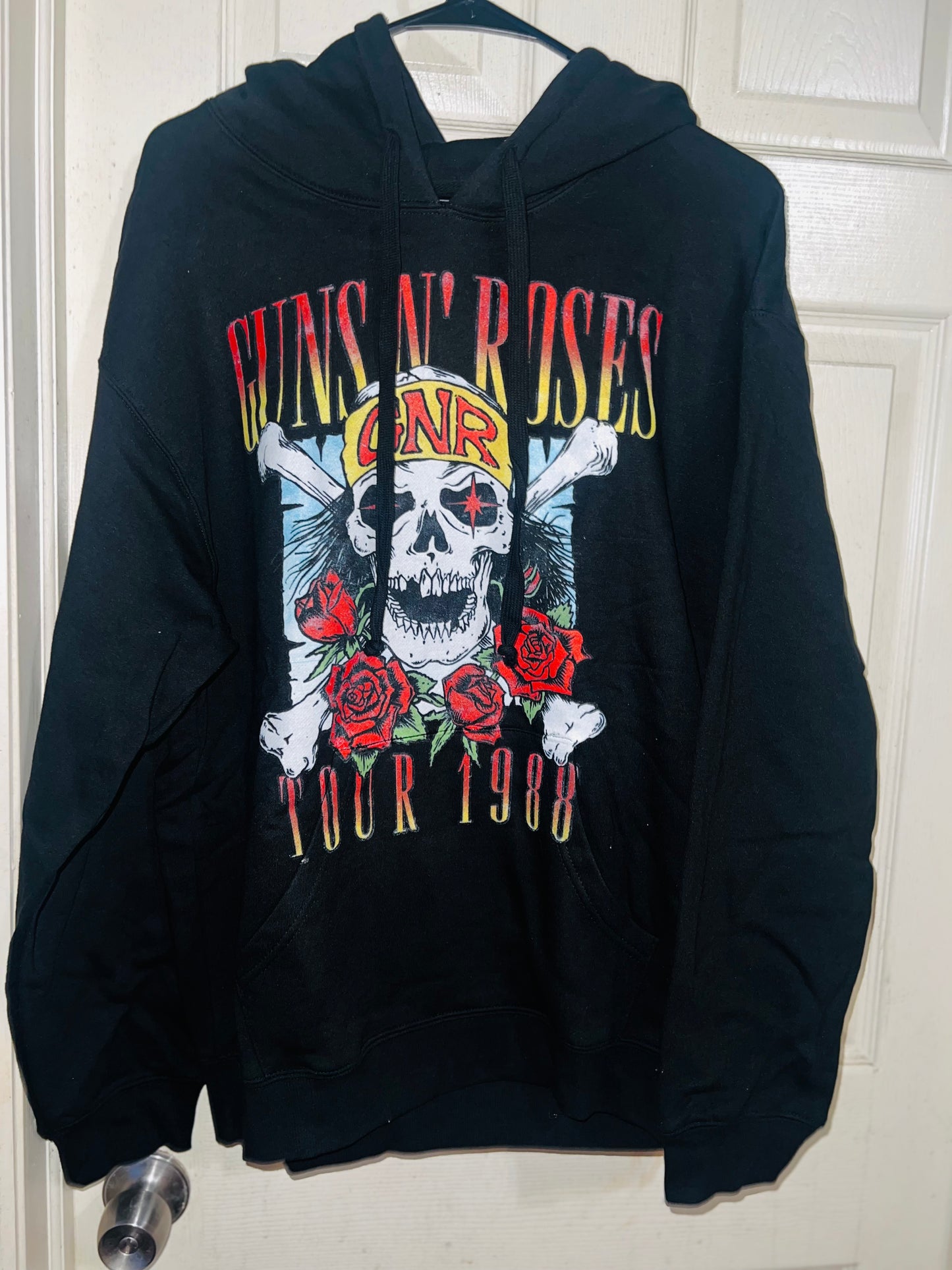 Guns n Roses Tour Oversized Drawstring Sweatshirt