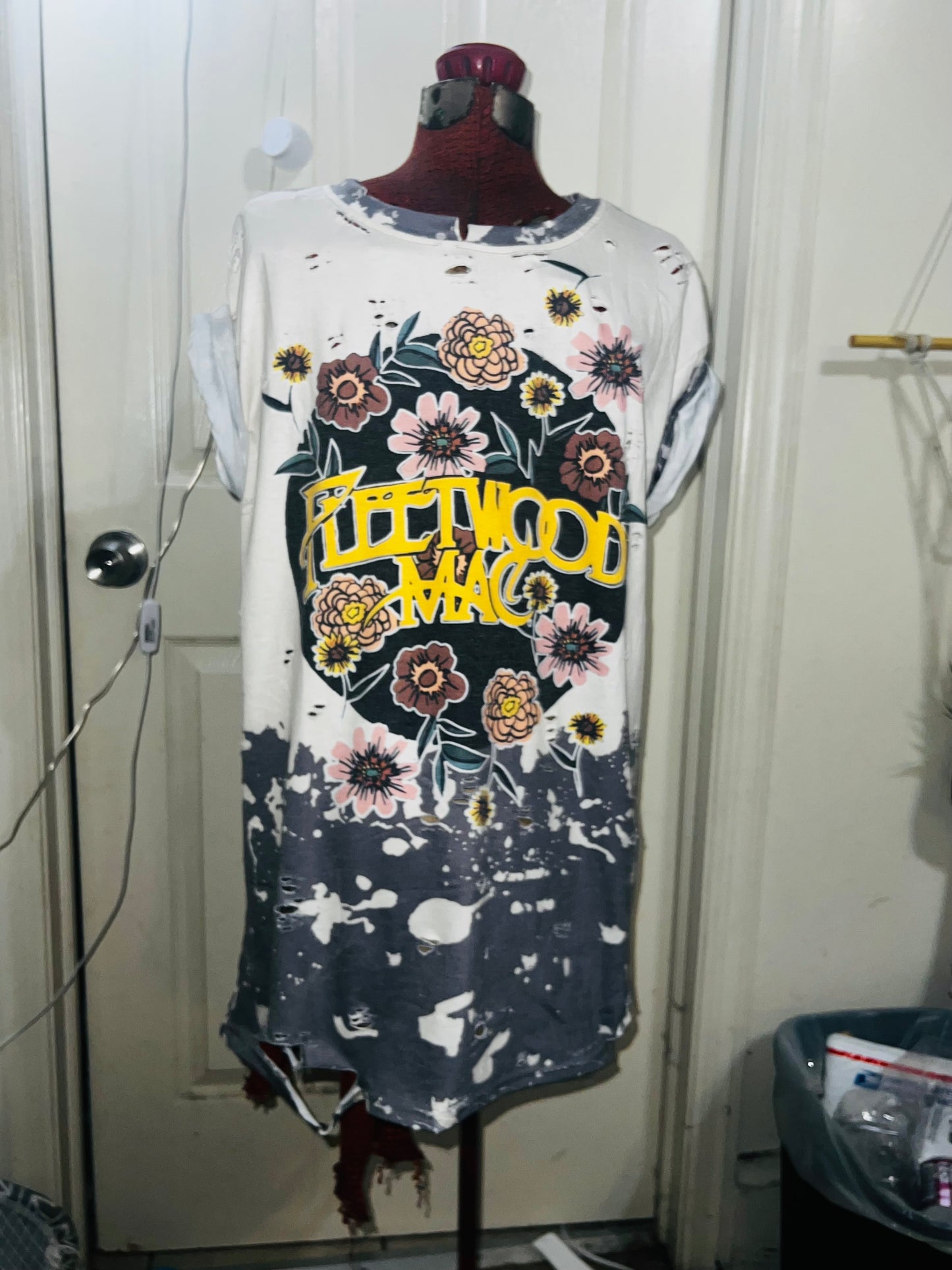 Fleetwood Mac Floral Distressed Tee
