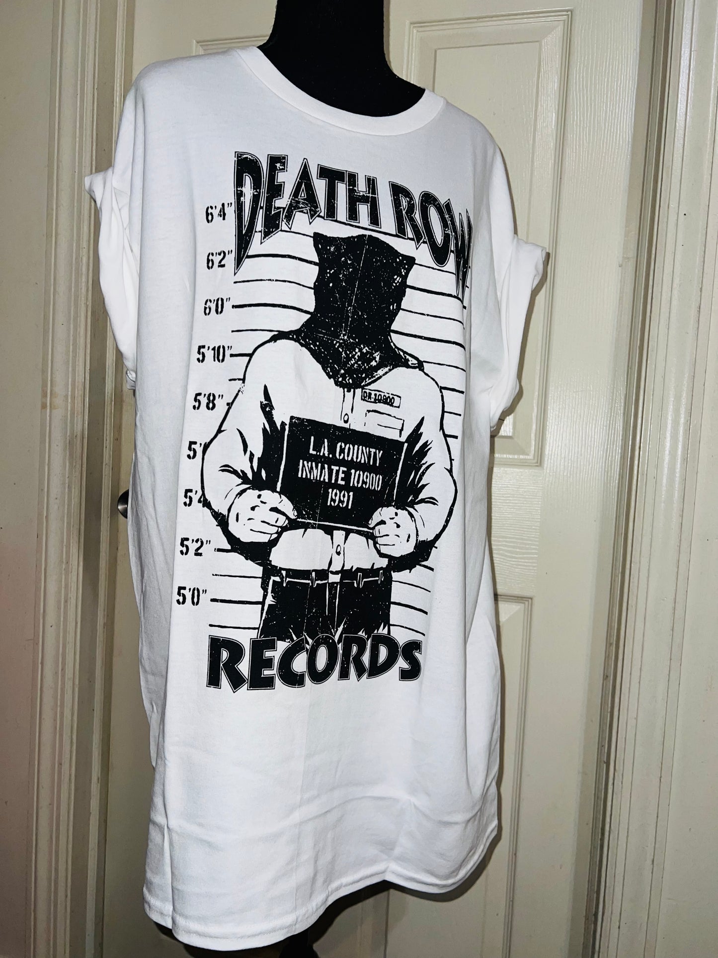 Death Row Records Oversized Distressed Tee