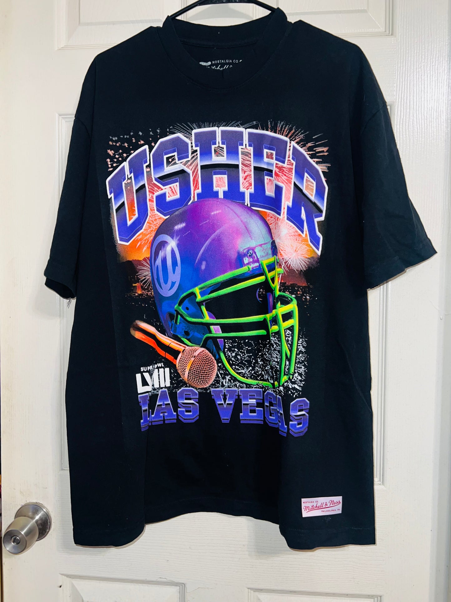 Usher Super Bowl Oversized Distressed Tee