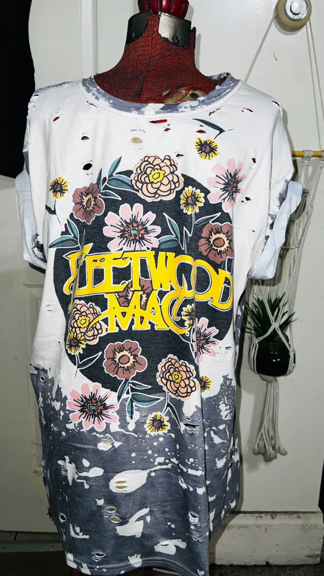 Fleetwood Mac Floral Distressed Tee