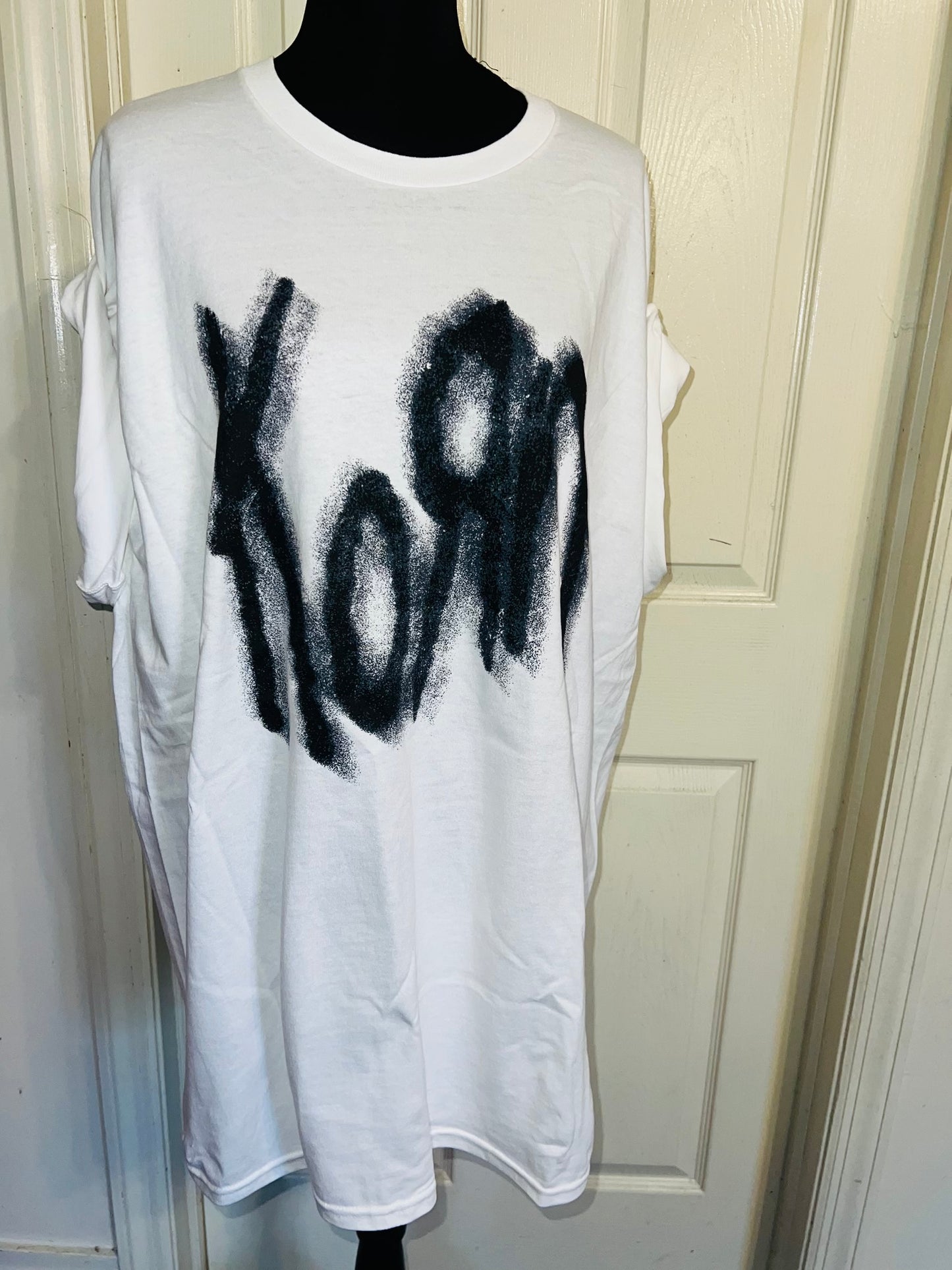 Korn Double Sided Oversized Distressed Tee
