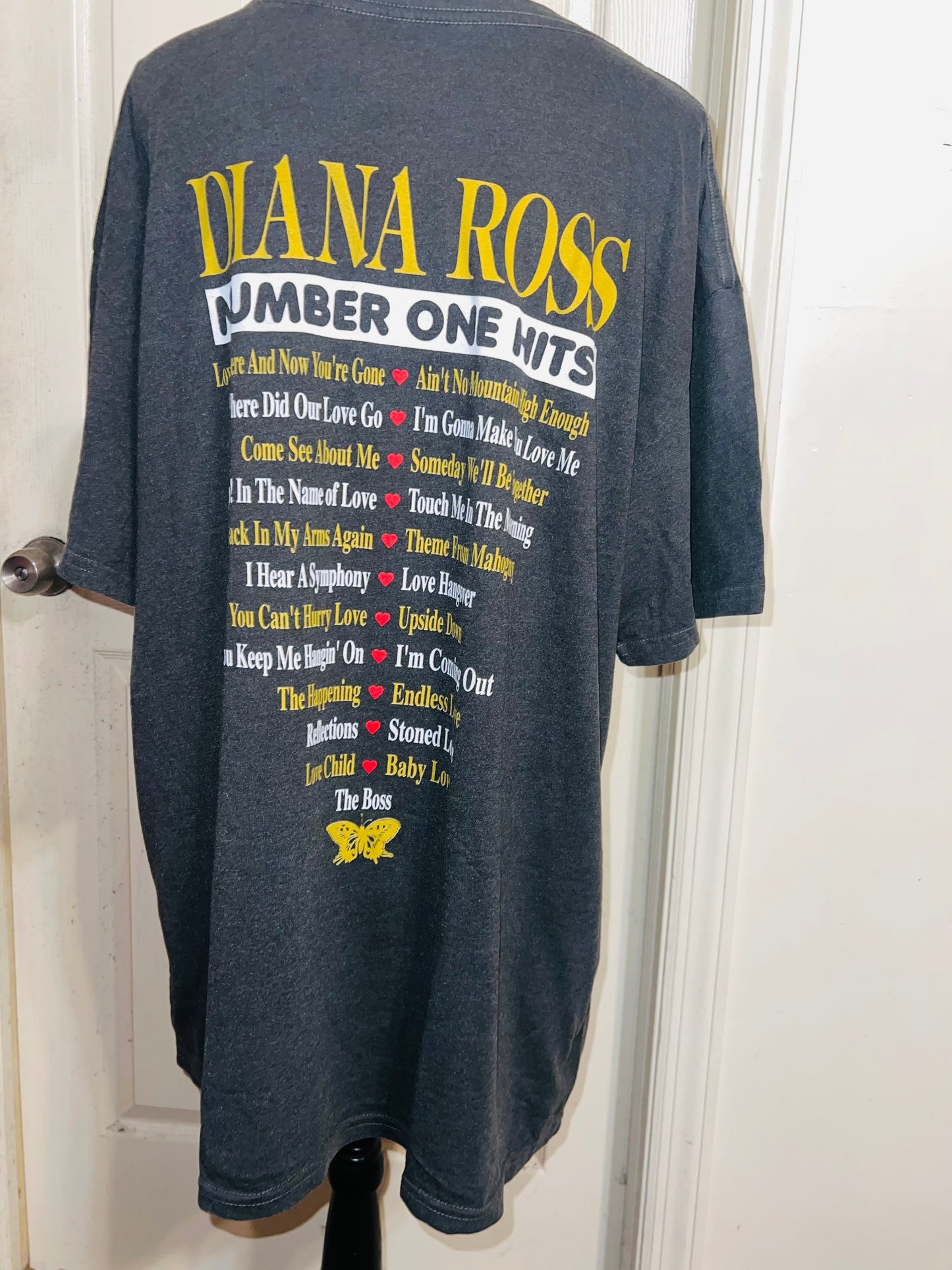 Diana Ross Double Sided Oversized Distressed Tee